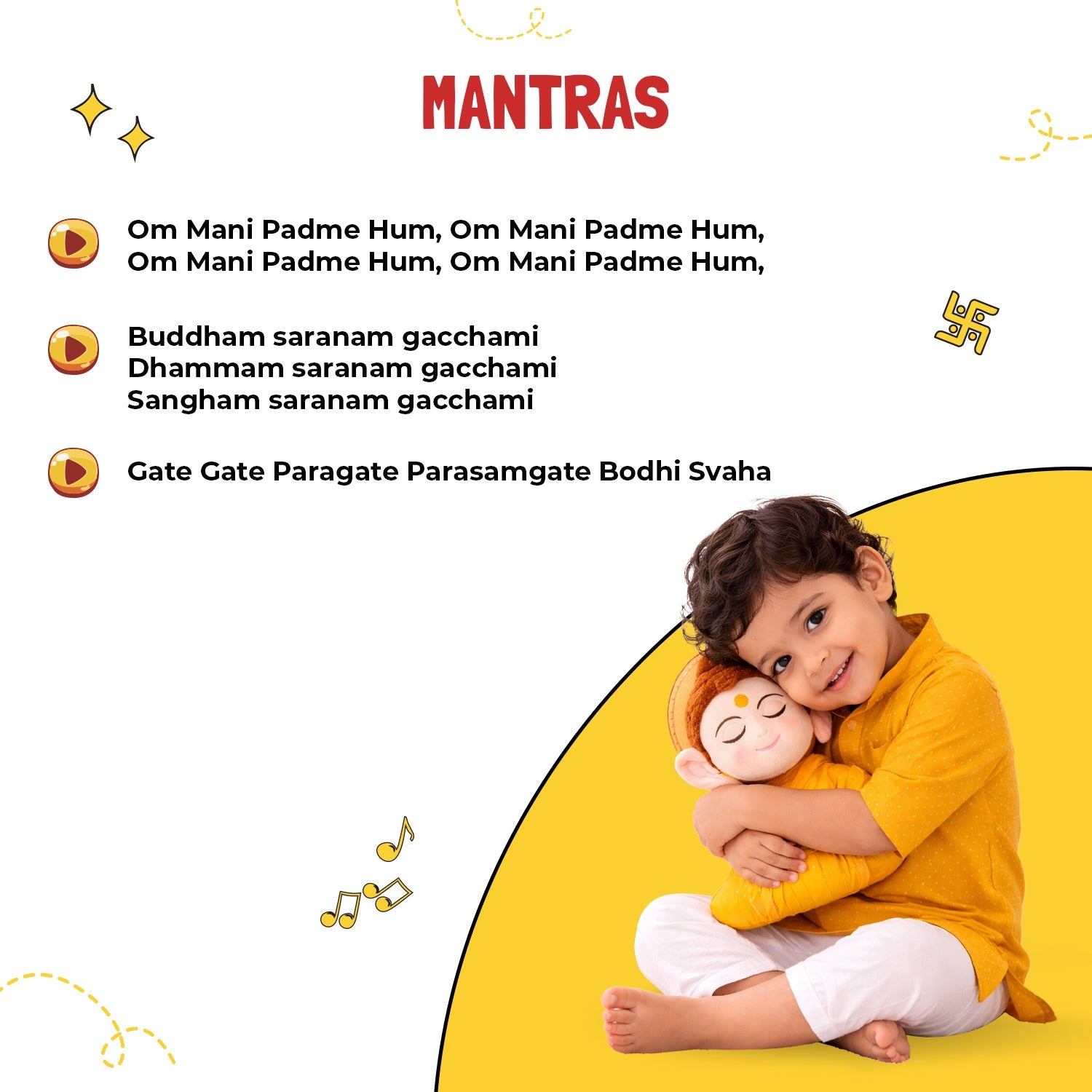 Mantra Chanting Gautam Buddha (Small - 25 cms)