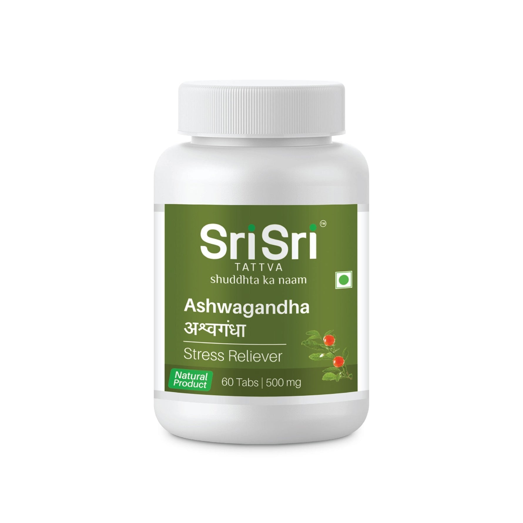 Ashwagandha - Stress Relief | Balances Nervous System | Promotes Quality Sleep | Restores Energy & Strength | 60 Tabs, 500 mg