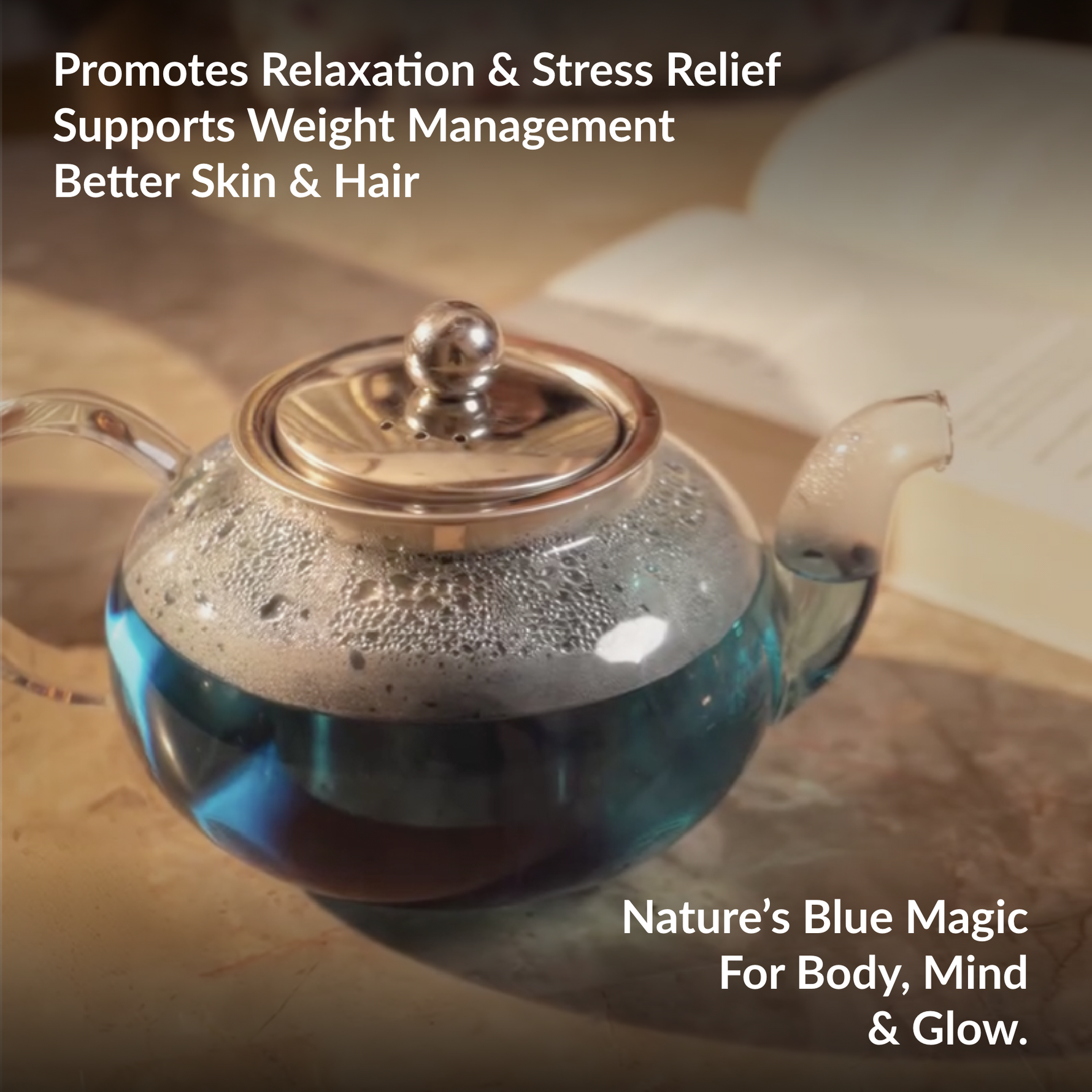 Premium Blue Tea (Whole Buds, 60 servings) | Weight Management | Skin & Hair Health