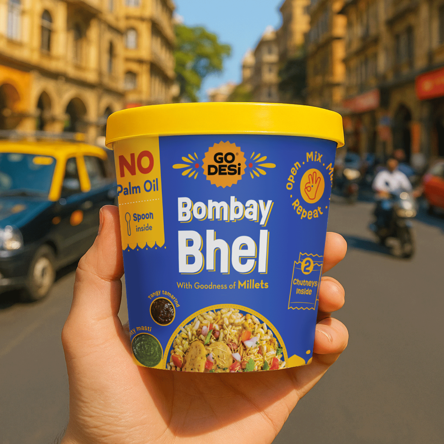 Bombay Bhel | No palm oil | With 2 Chutneys Inside