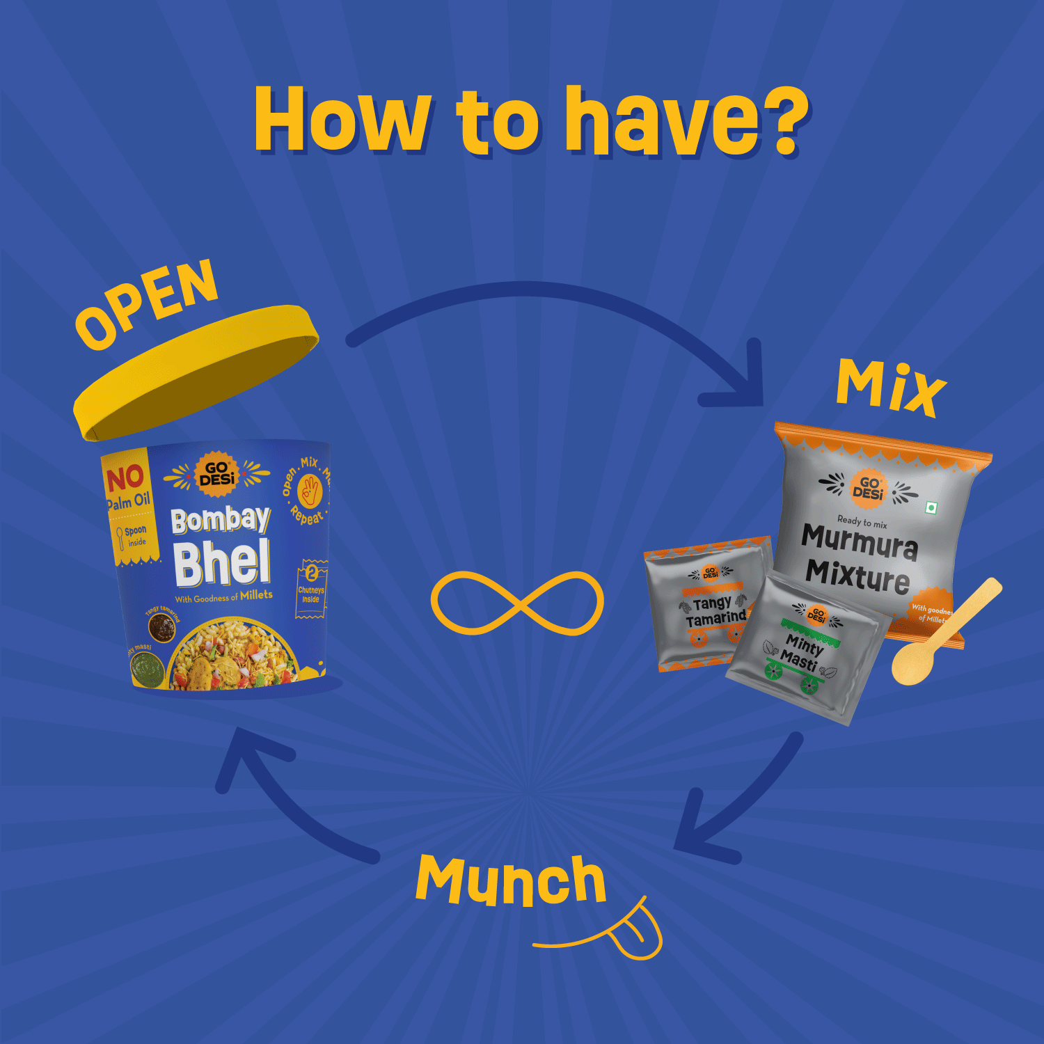 Bombay Bhel | No palm oil | With 2 Chutneys Inside