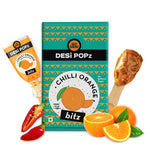 DESi Popz Bitz Chilli Orange | Made with Jaggery | Pack of 50