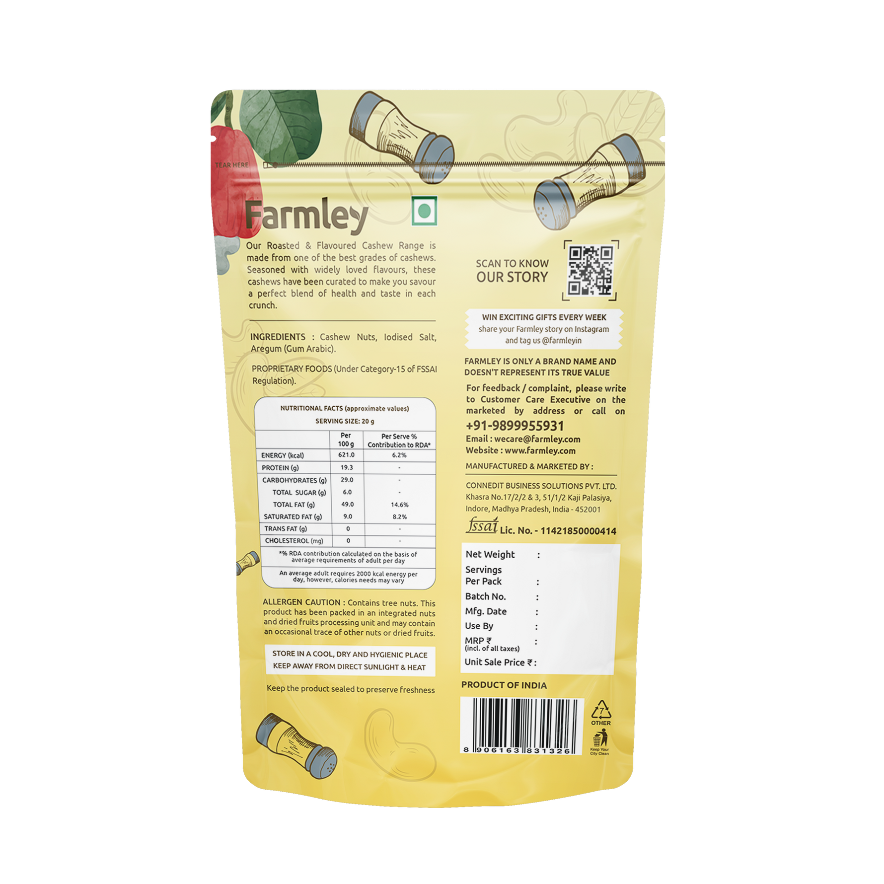 Roasted and Flavored Cashews 150 g