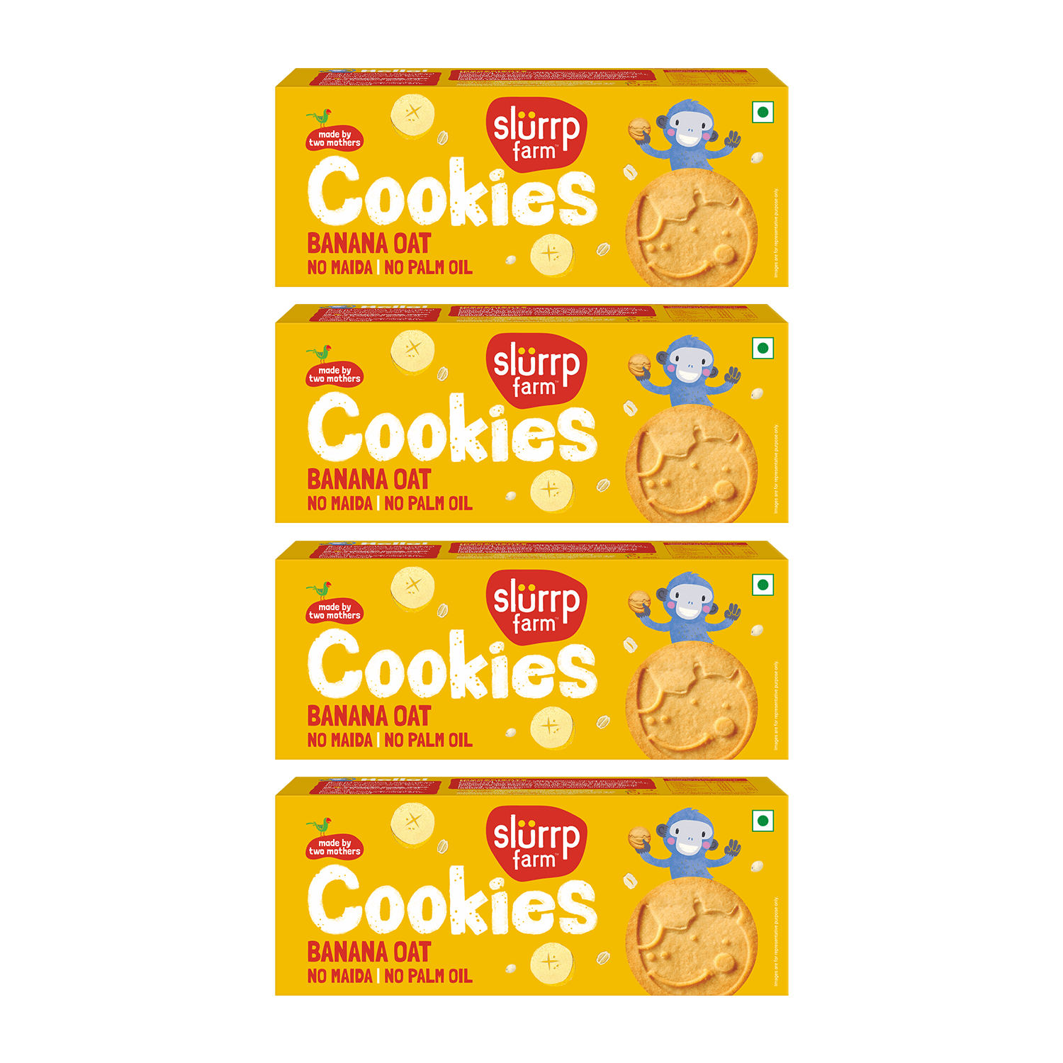 Banana Oat Cookies Combo Pack of 4
