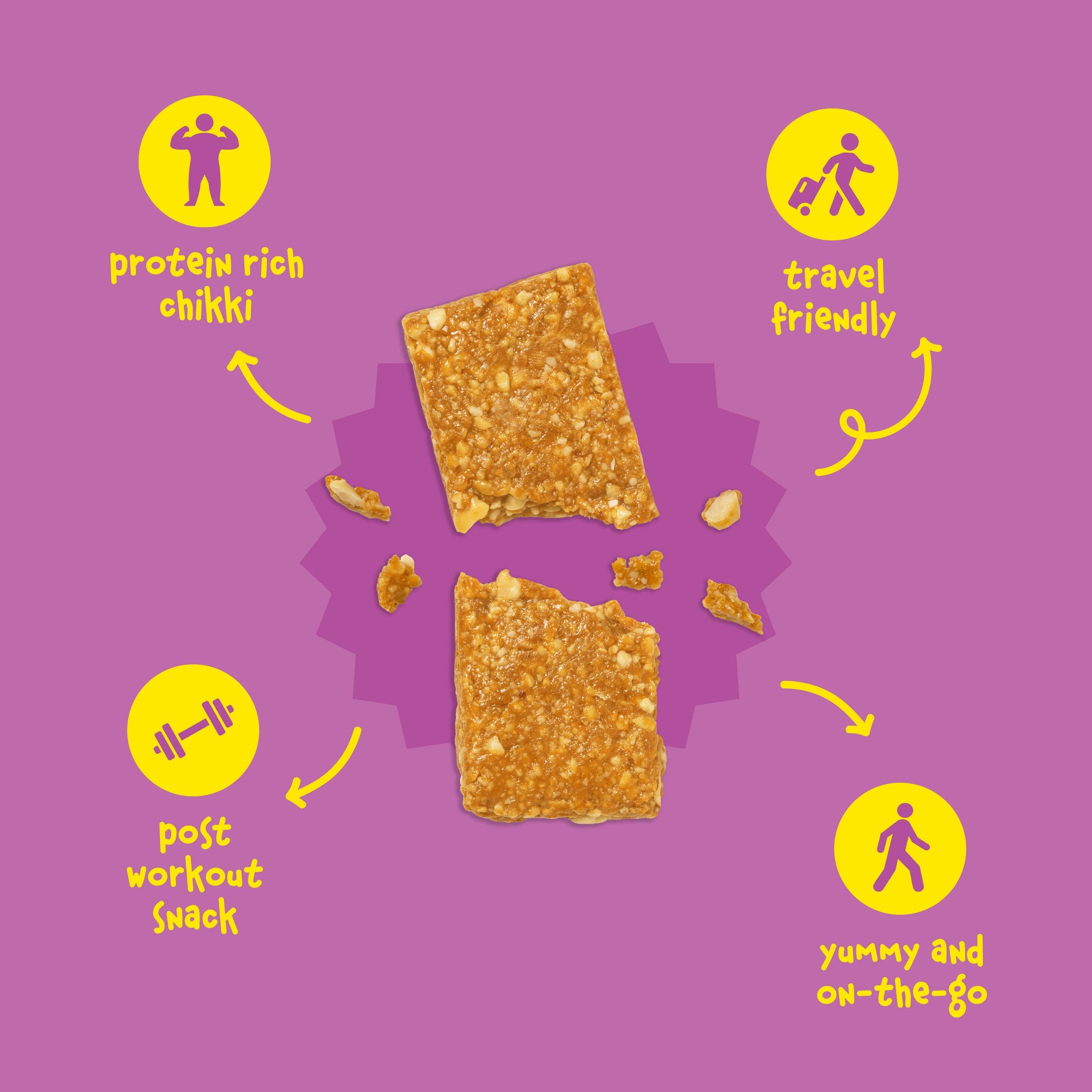 Crushed Peanut Chikki | With Goodness of Jaggery