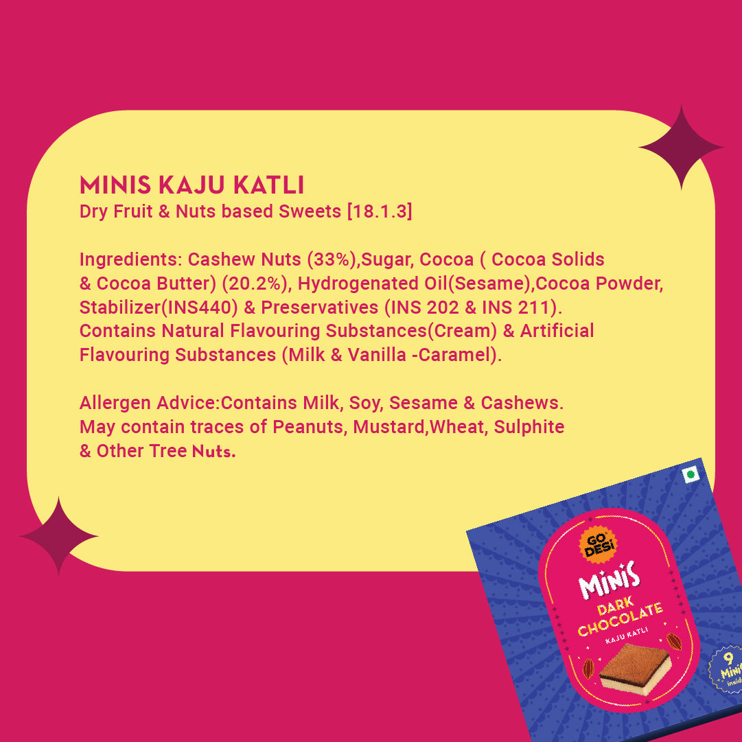 GO DESi Minis: Dark Choco Kaju Katli