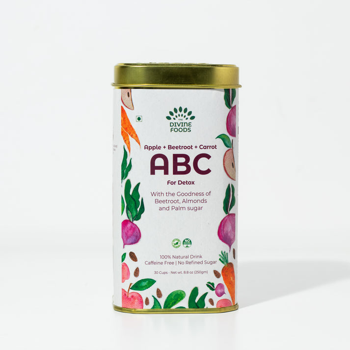 Divine Skin Glow Combo = Natural ABC latte Milk Mix (Apple+Beetroot+Carrot) + Gulkand (With Cooling Properties)