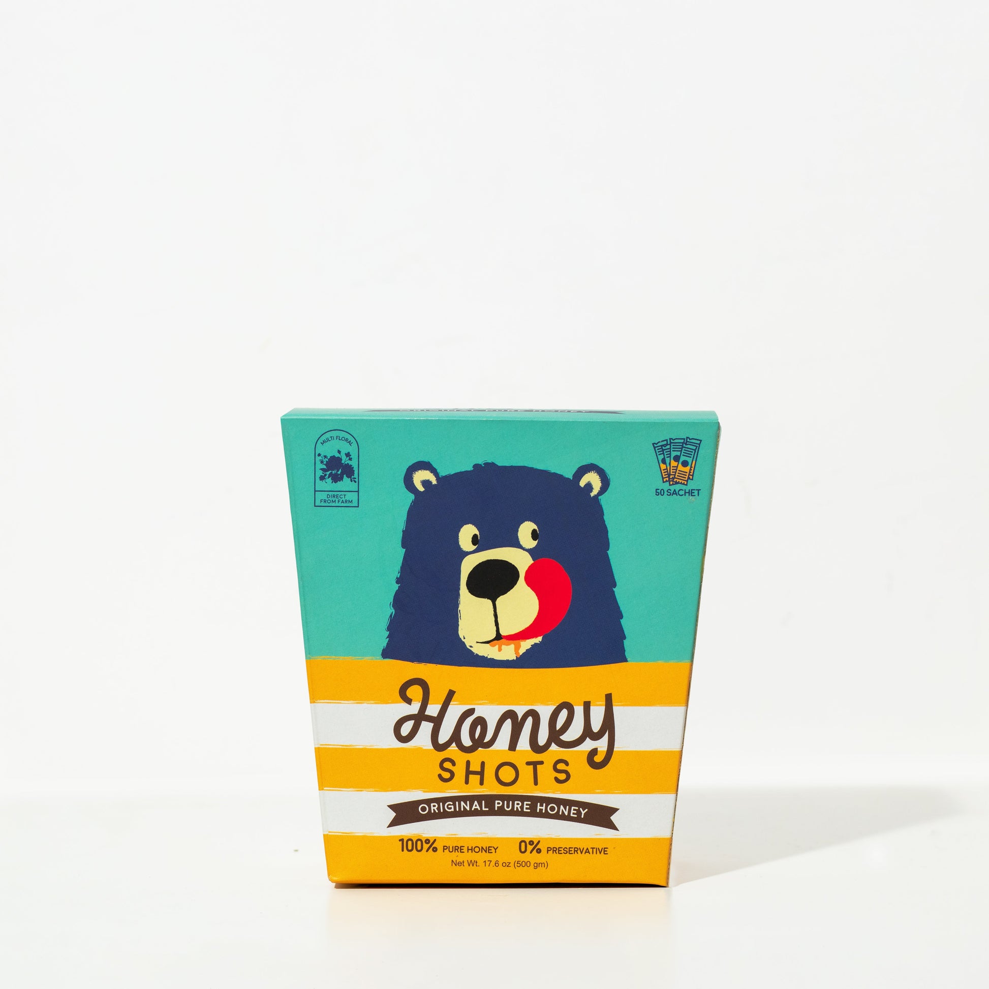 Multifloral Honey Shots | 36 pack | (360 gm) | Pure Honey (Single Serving honey Sachets)