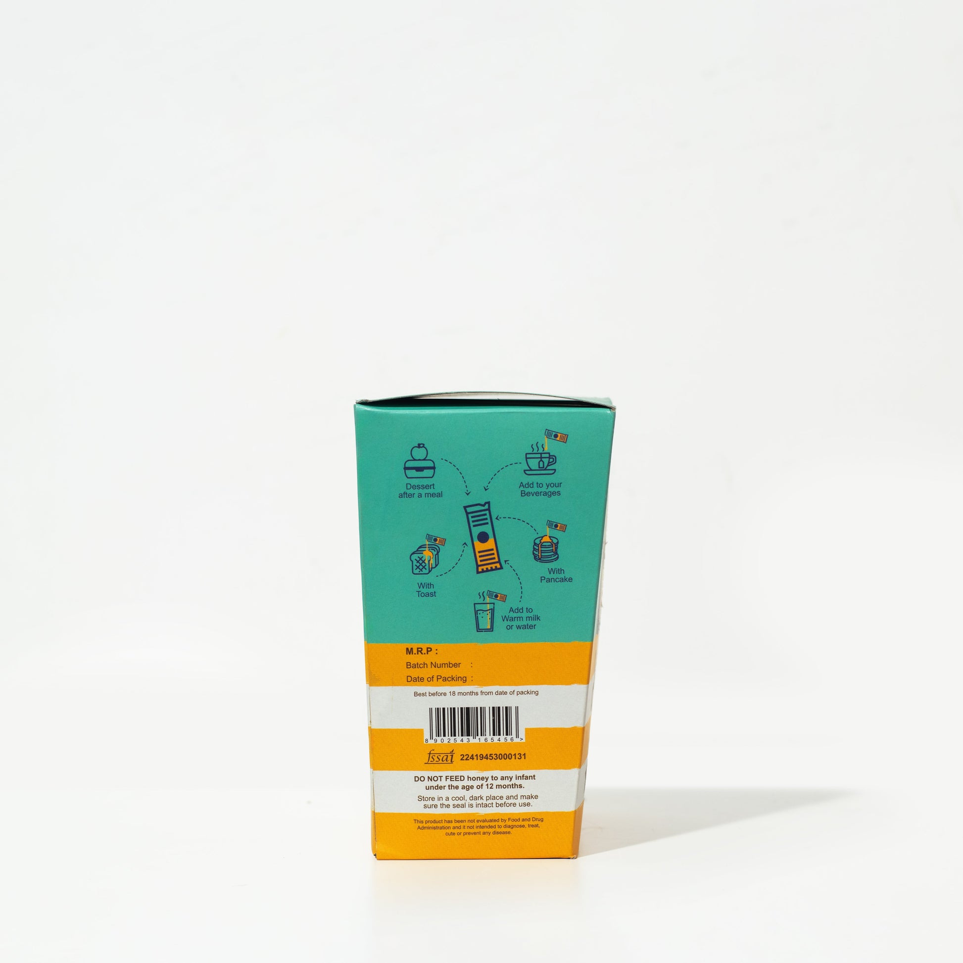 Ginger Honey Shots | 36 pack | (360 gm) | Pure Honey (Single Serving honey Sachets)