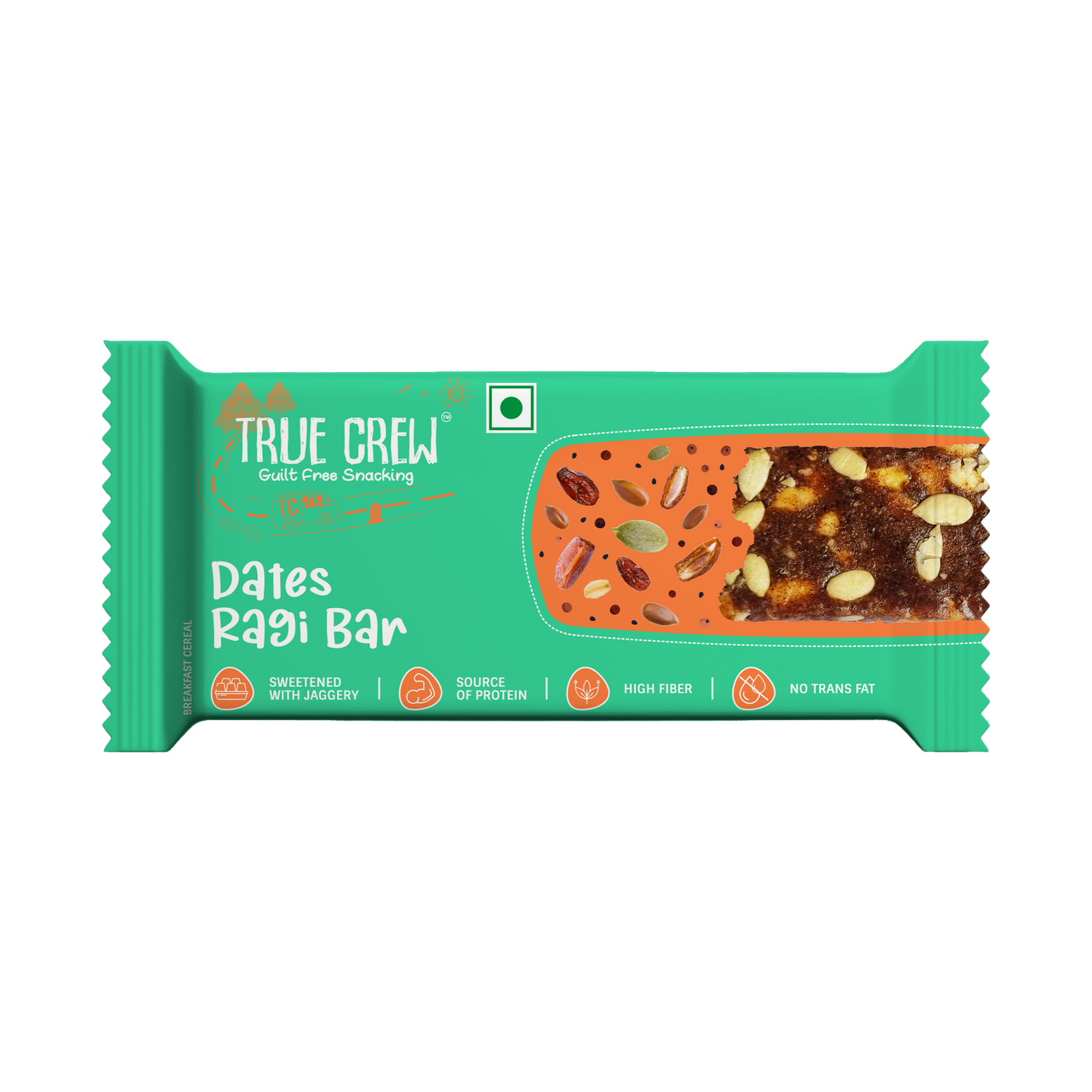 TRUE CREW - Dates Ragi Bar, 25 g