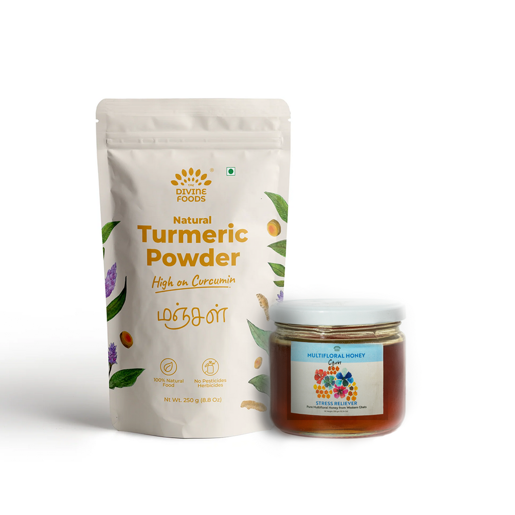 DIVINE DETOX COMBO(Multifloral honey +Turmeric powder)