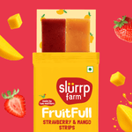 Made with 99% Fruit | FruitFull Strips - Pack of 10 for Play Dates | Strawberry and Mango