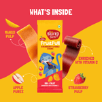 Made with 99% Fruit | FruitFull Strips - Pack of 5 for School | Strawberry and Mango