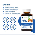 SupaSupp Almond Oil Memo Charge | Improves Memory, Enhances Longevity, Supports Nervous System | Vitamin E | Health Supplement | 60 Veg Cap, 500 mg