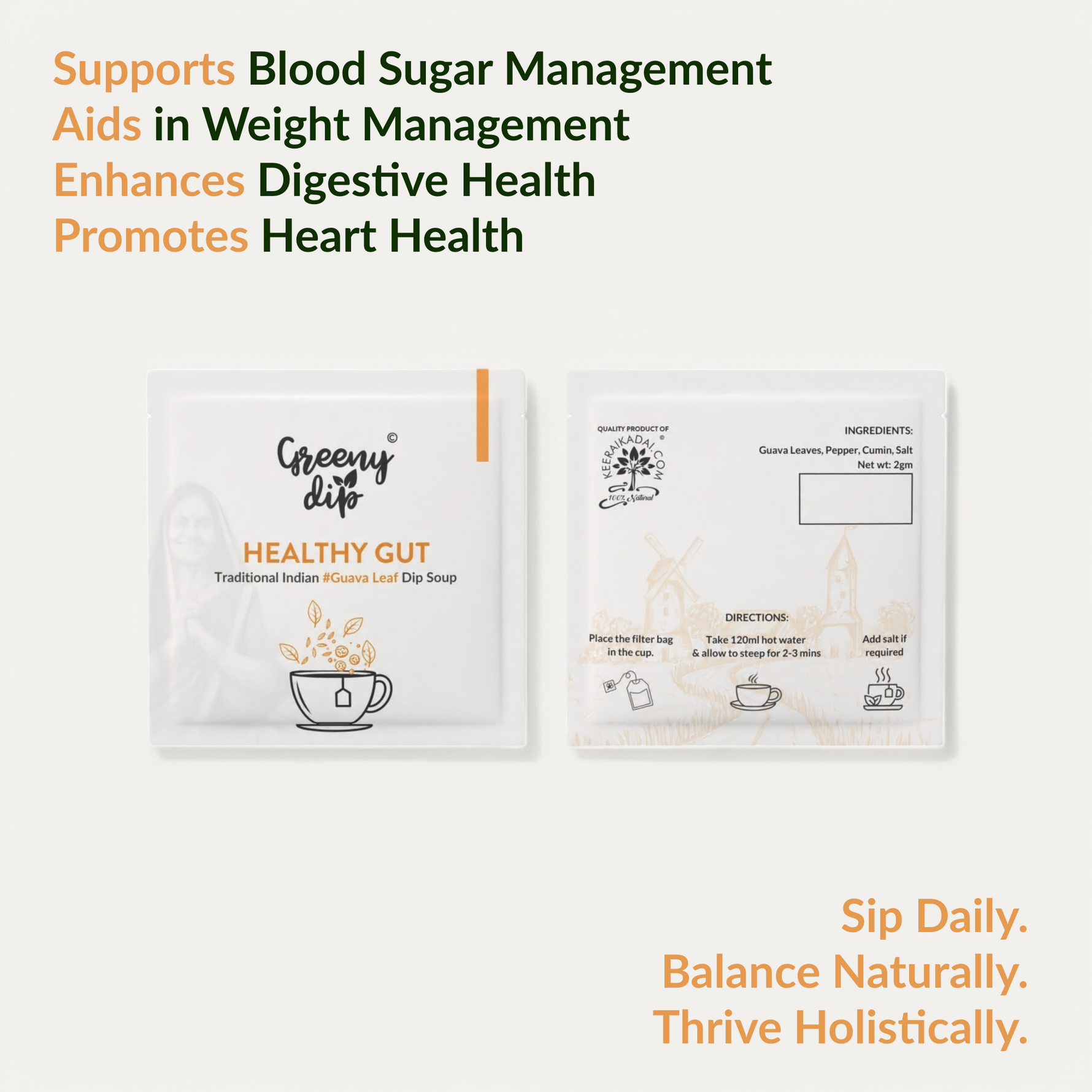 Pack of 2 Wellness Sachets (Ashwagandha & Guava Leaf)