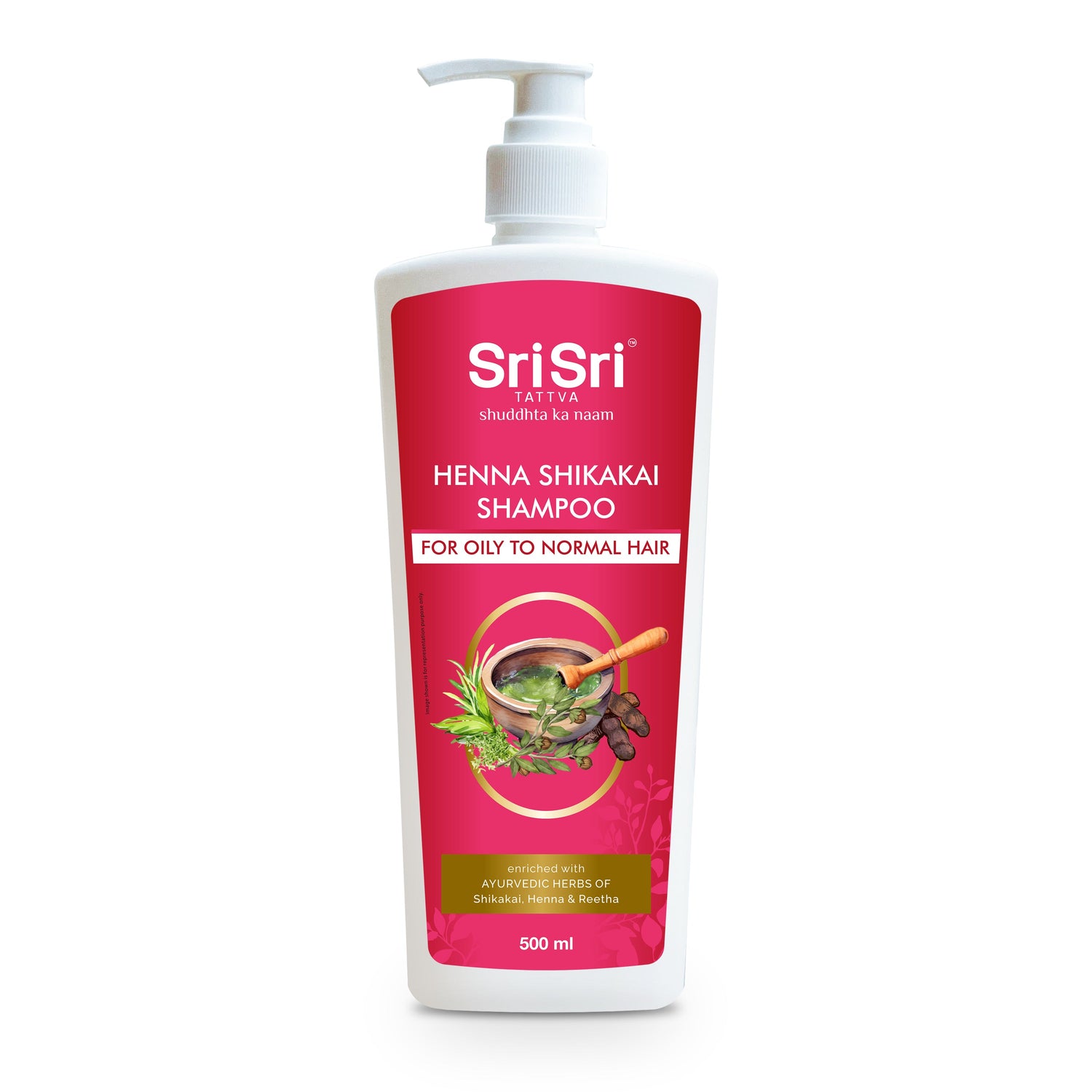 Henna Shikakai Shampoo - For Silky Smooth & Conditioned Hair (Buy 1 Get 1 Free), 500 ml