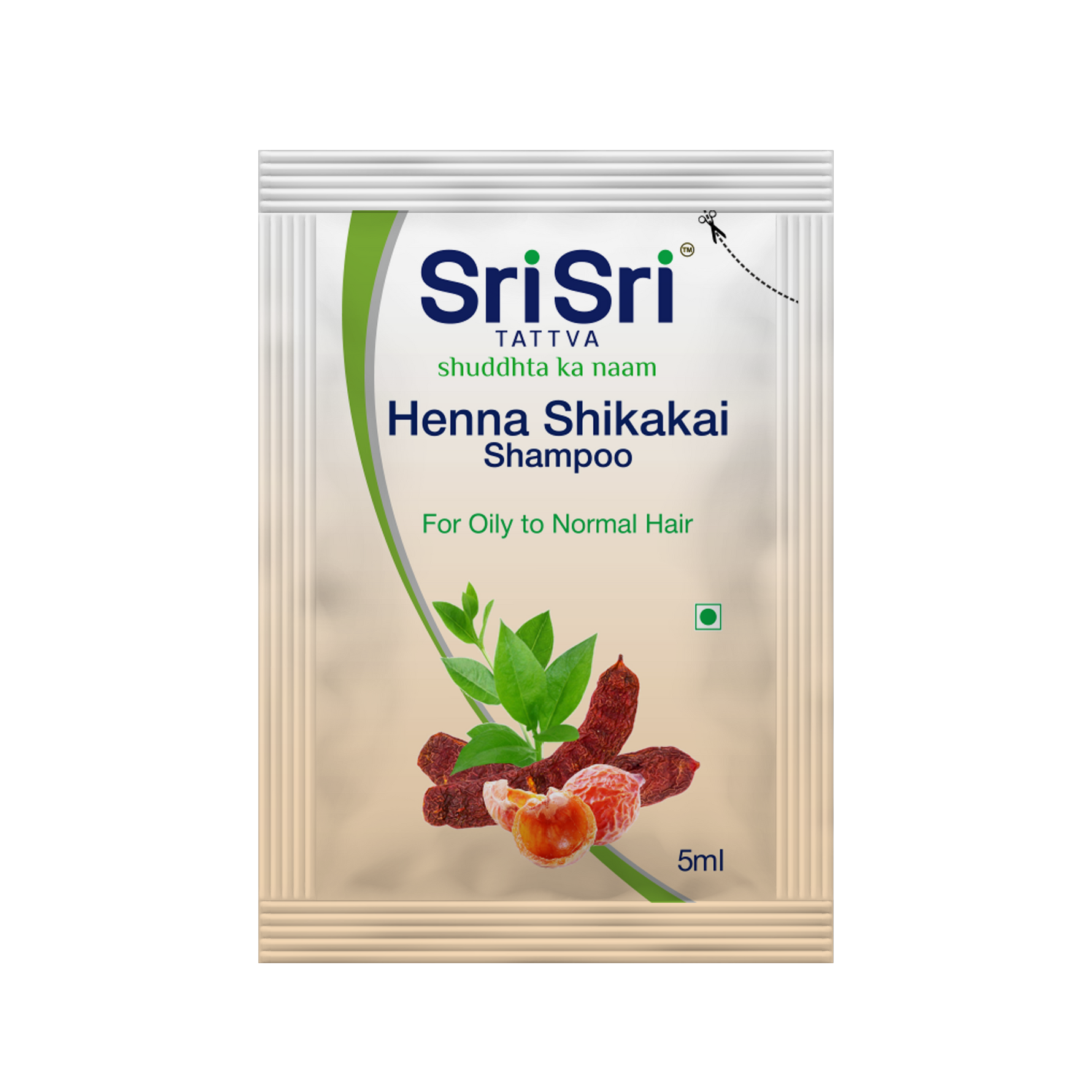 Henna Shikakai Shampoo Sachet -For Silky Smooth & Conditioned Hair, 5 ml | Pack Of 5