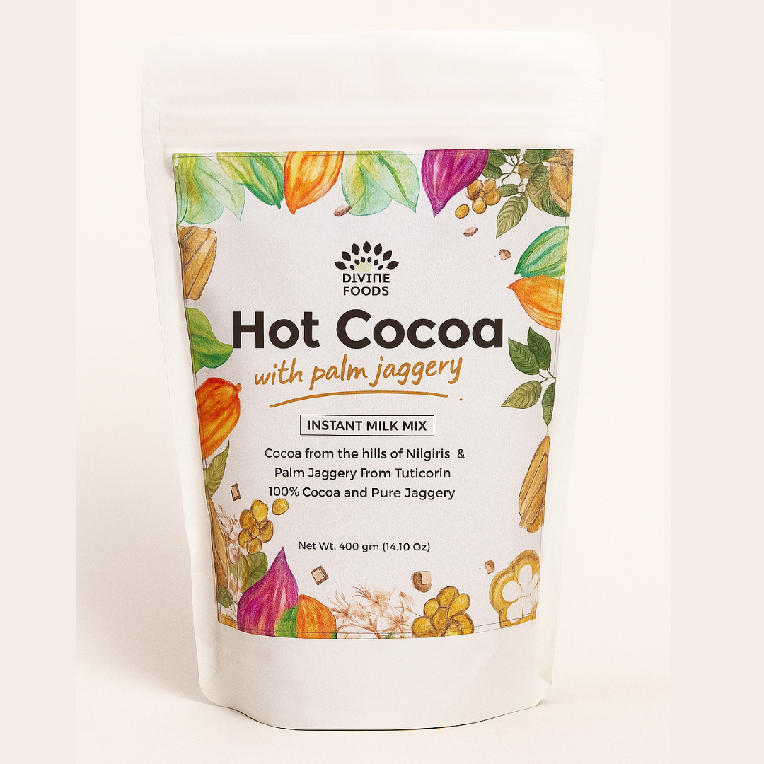 Drinking Chocolate (Hot Cocoa) Instant Mix Made with Palm Jaggery | Finest Jaggery and Cocoa