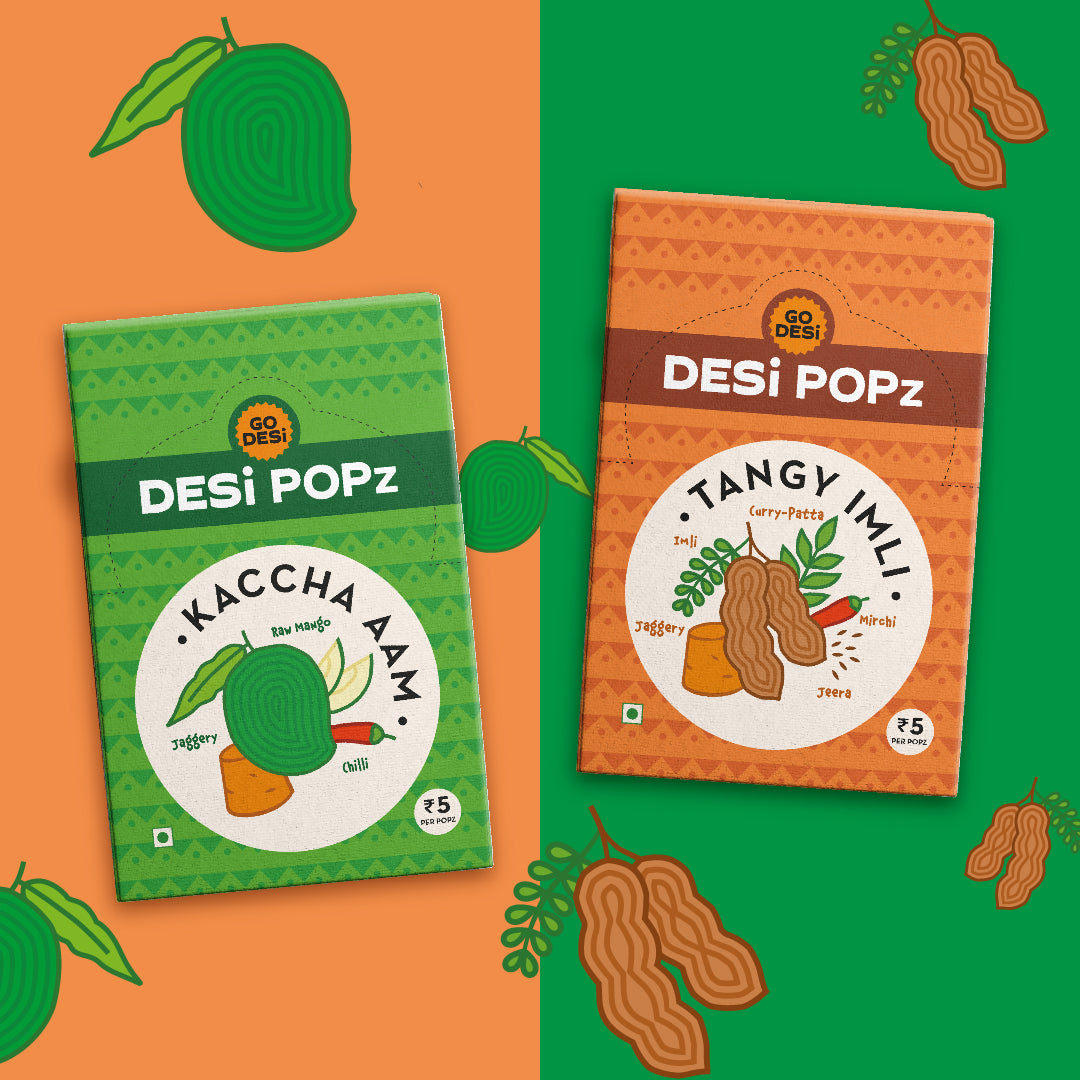 DESi Popz Combo | Tangy Imli & Kaccha Aam | Pack of 50