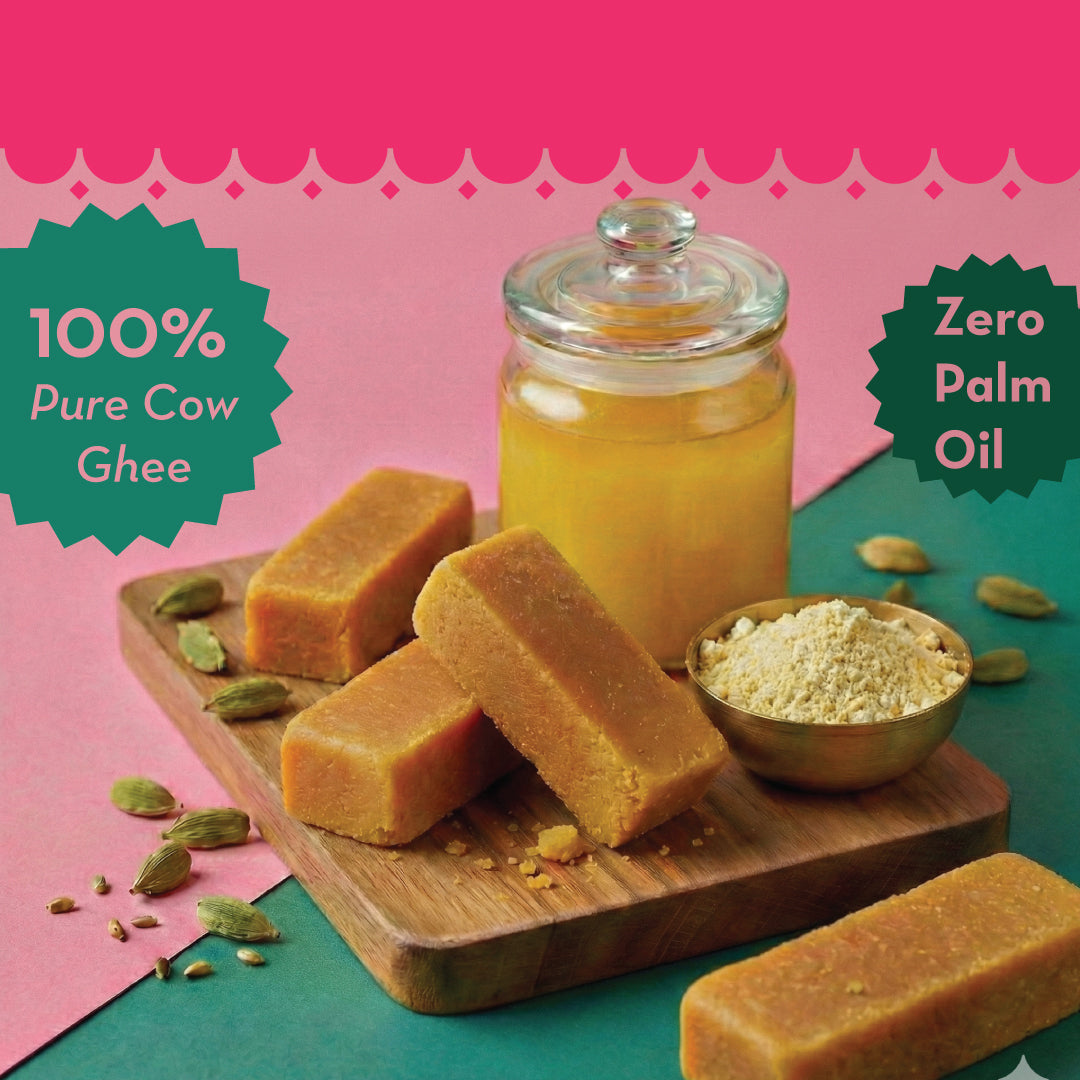 Ghee Mysore Pak | No Palm Oil