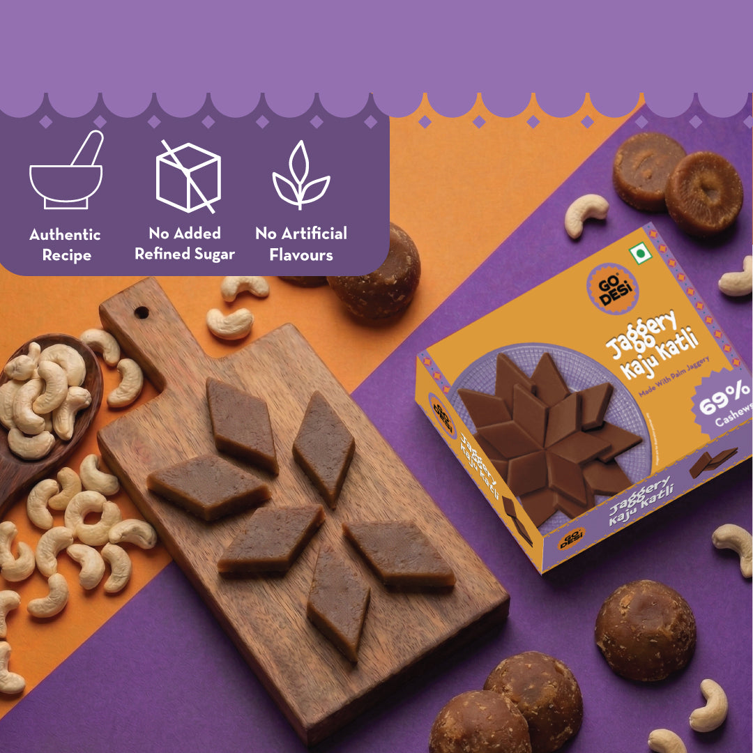 Jaggery Kaju Katli | Made with Palm Jaggery