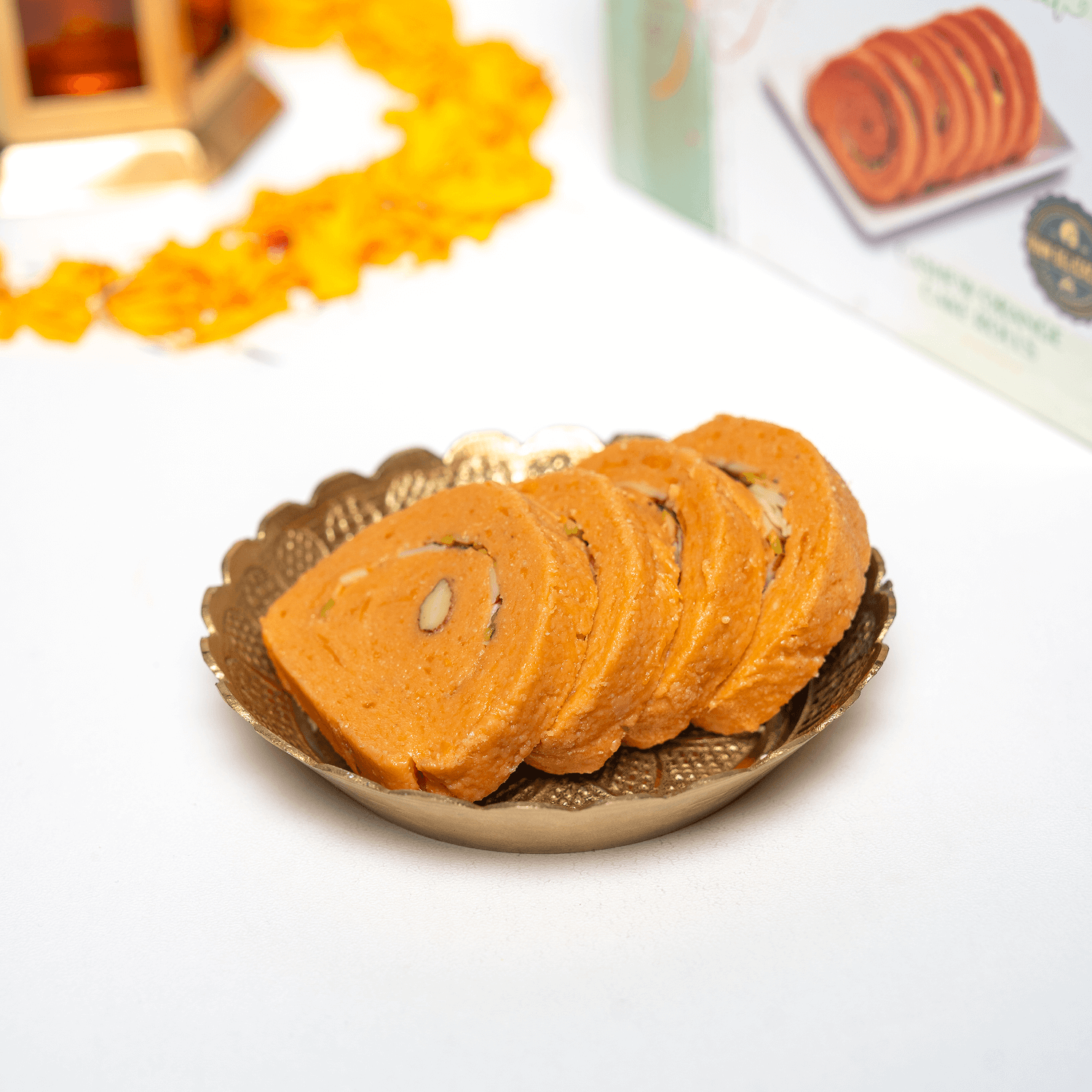 Kaju Orange Cake Roll