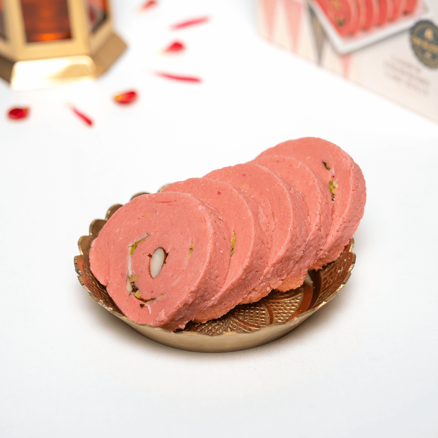 Kaju Strawberry Cake Roll
