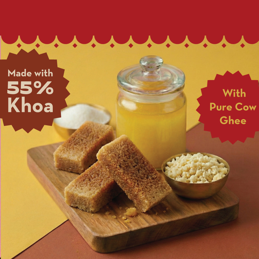 Milk Cake | Made with 55% Khoa