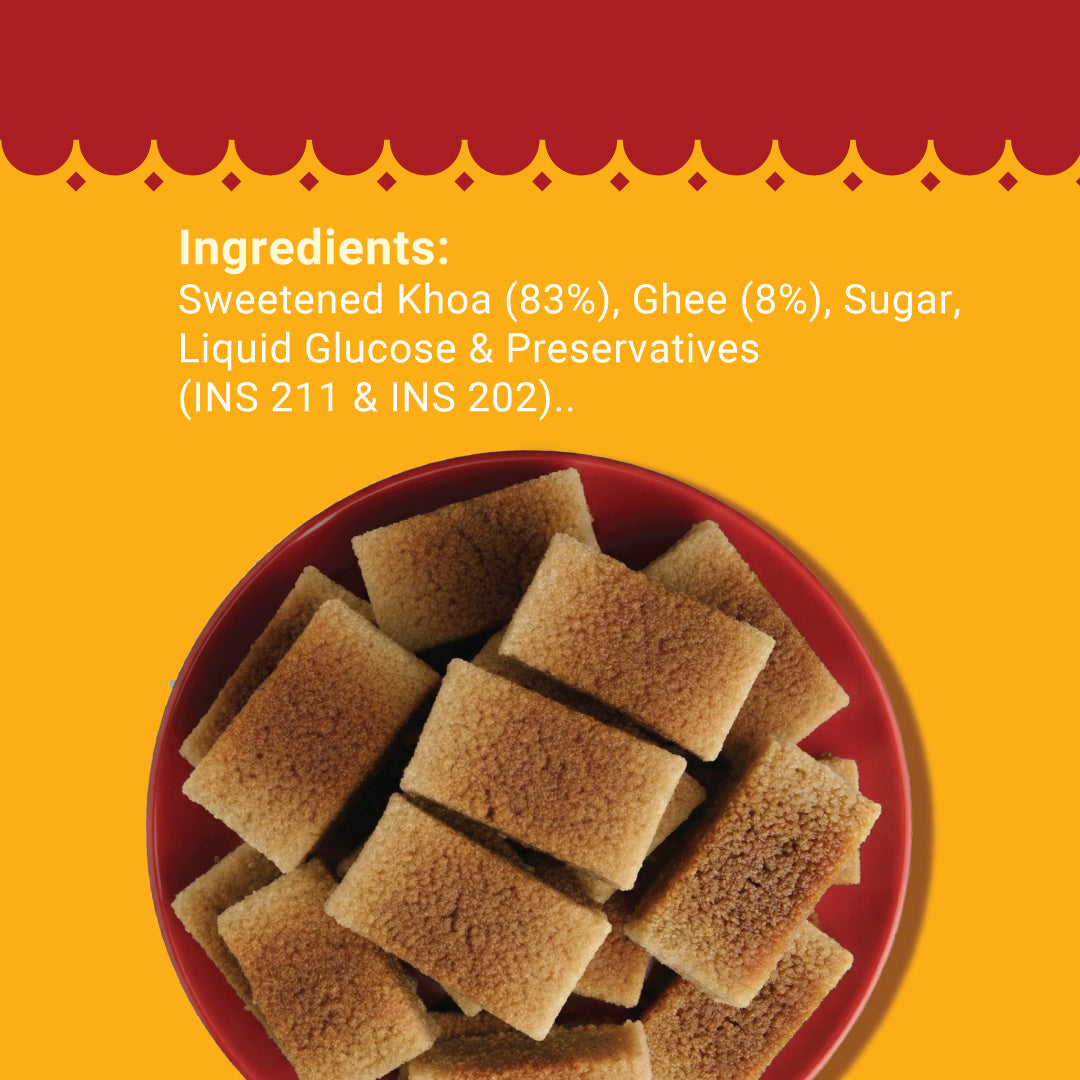 Milk Cake | Made with 55% Khoa