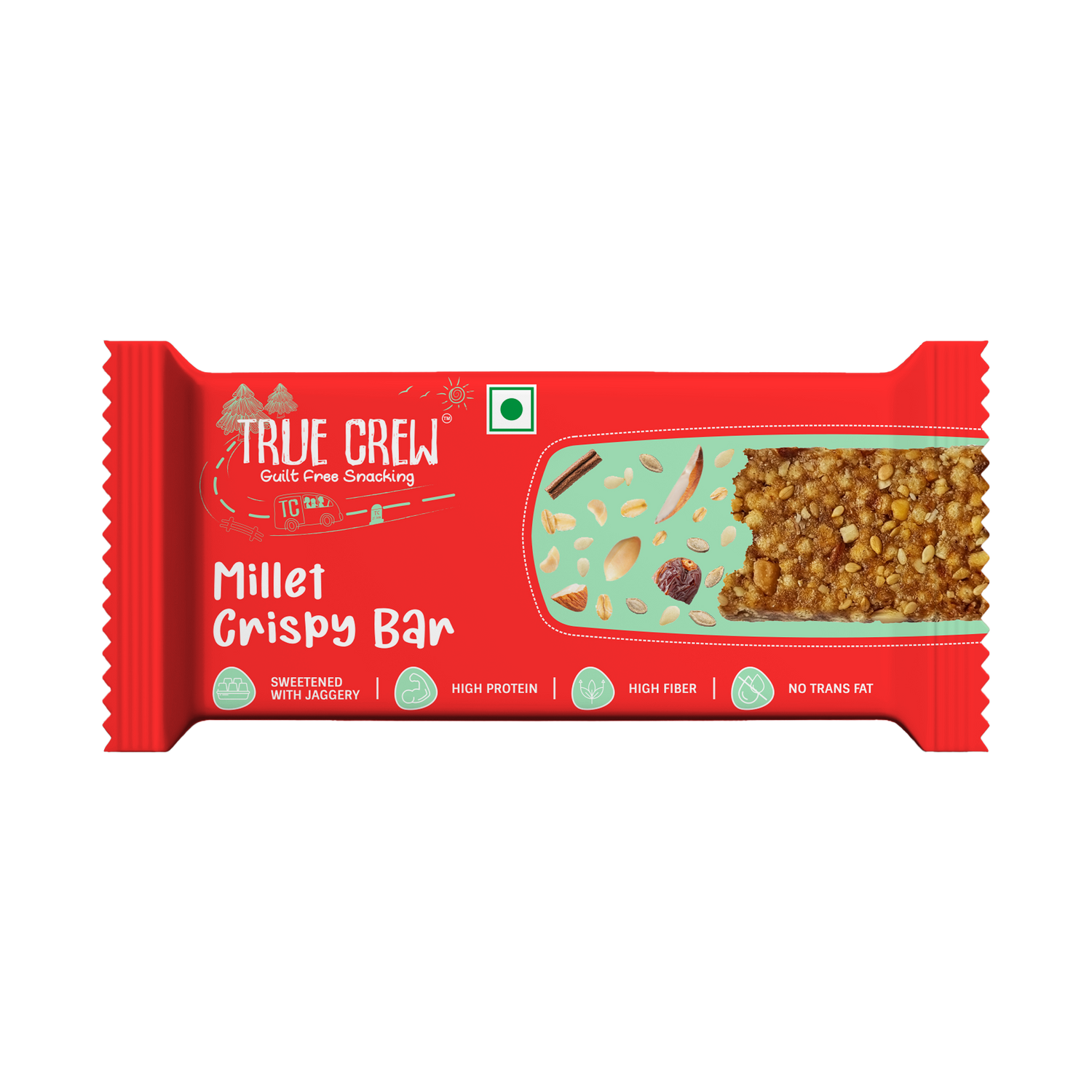 TRUE CREW - Millet Crispy Bar, 25 g