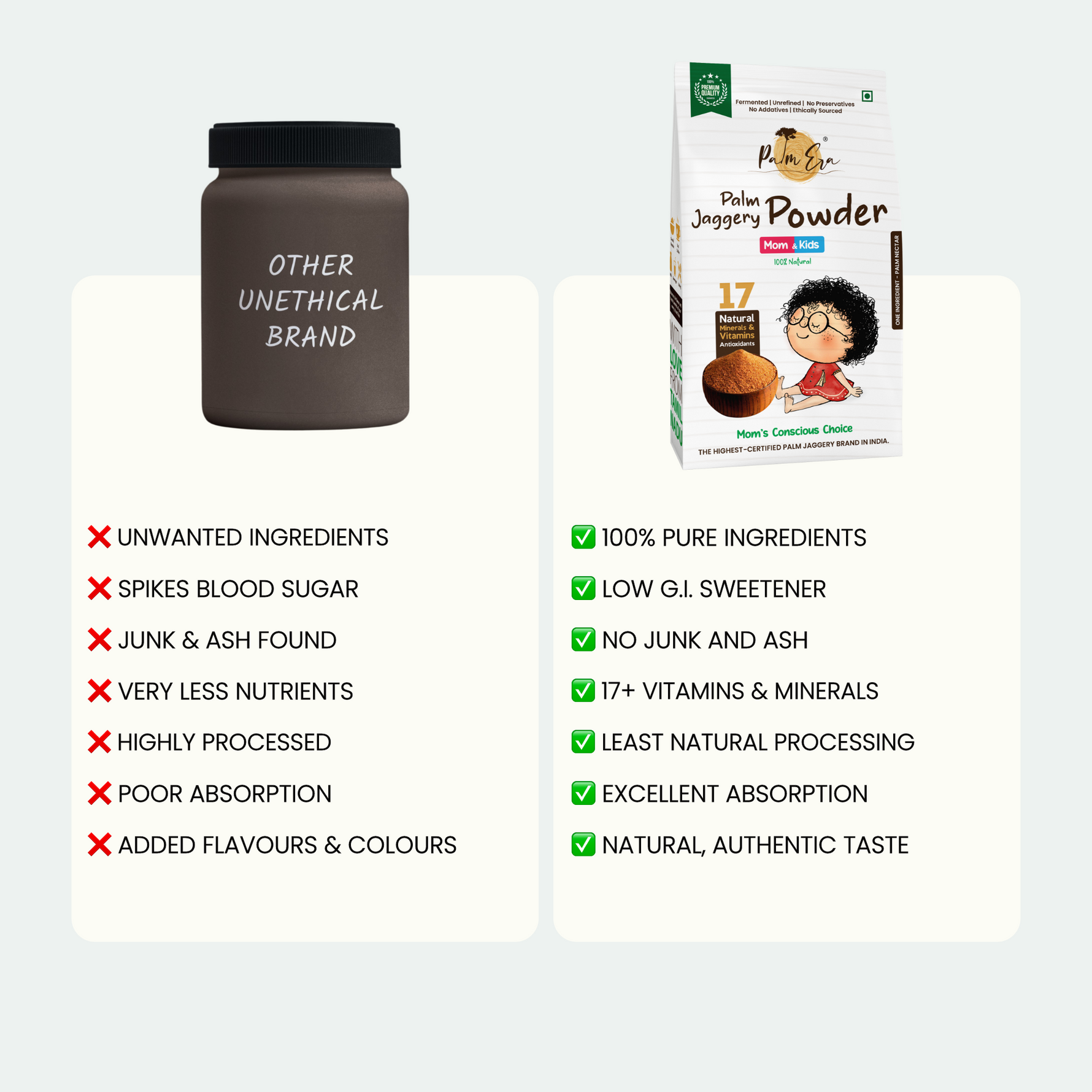 Natural Palm Jaggery Powder for Mom & Kids | Palm Era