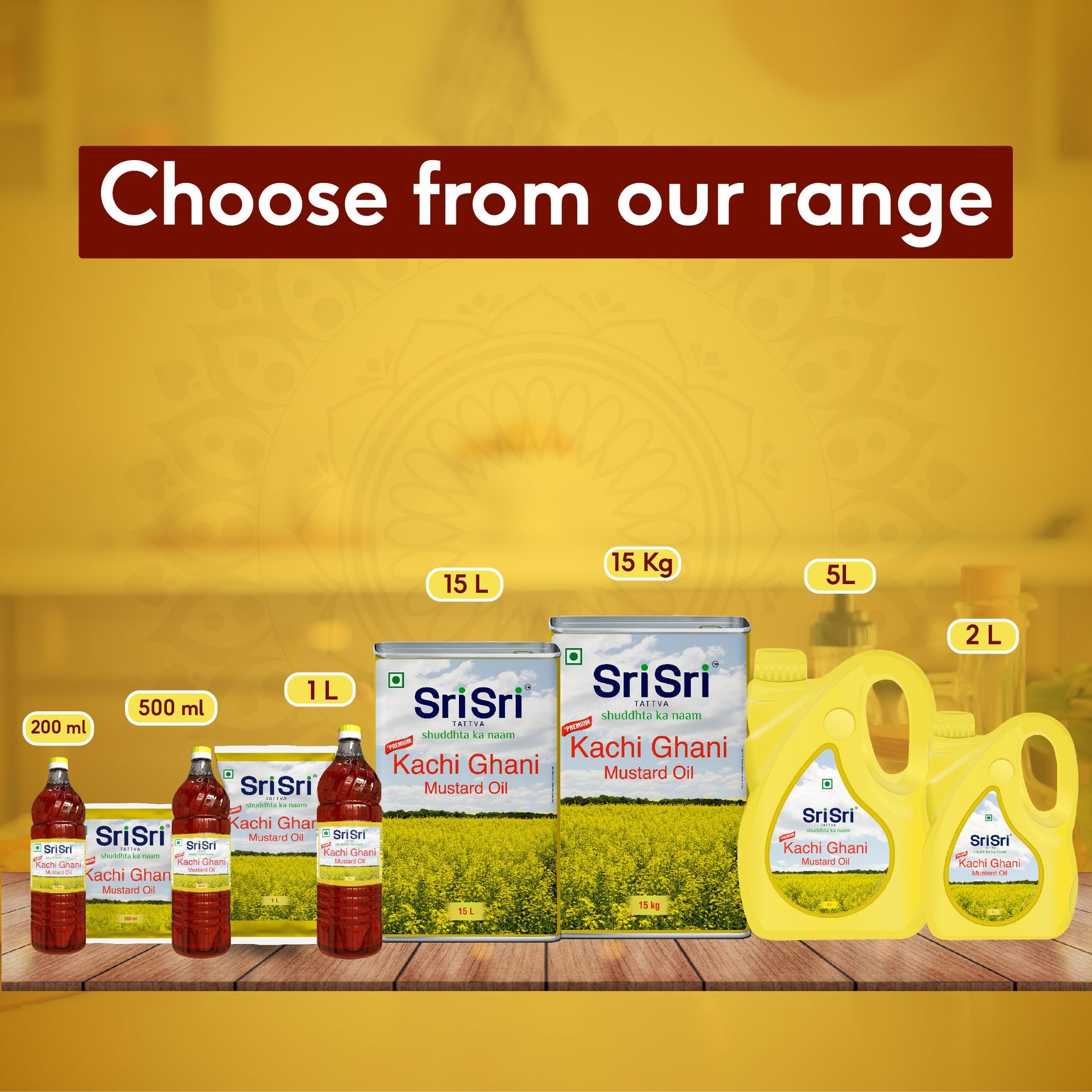 Premium Kachi Ghani Mustard Oil Bottle, 200 ml