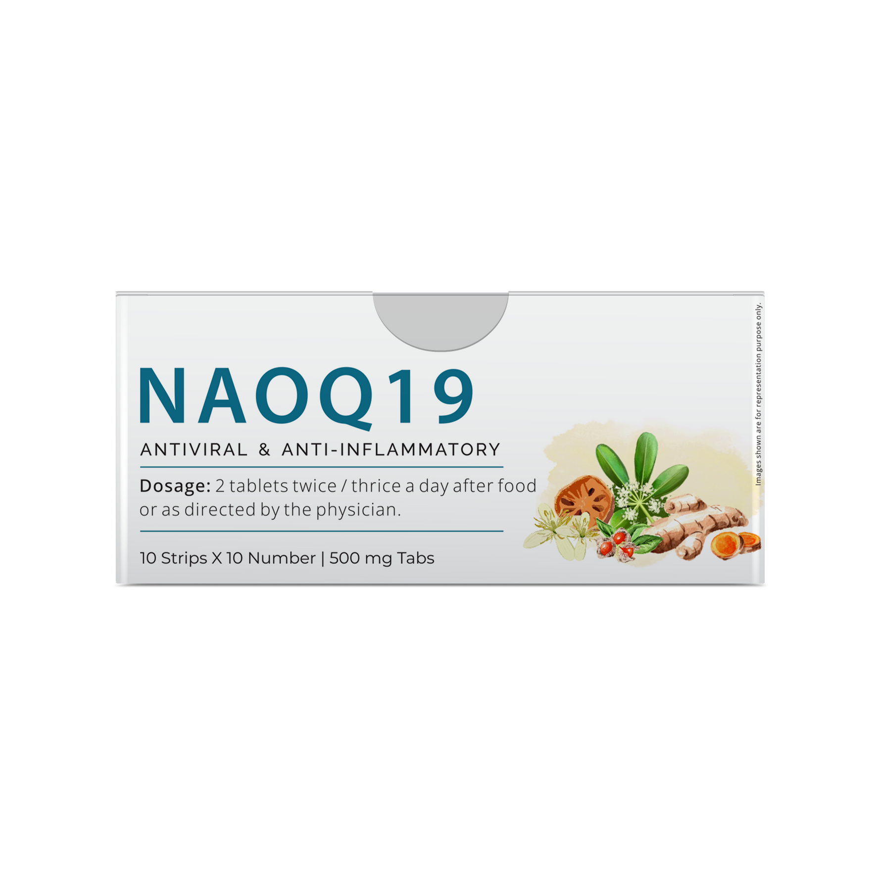 NAOQ19 - Anti Viral | Immunity Booster | Treatment for Mild to Moderate Cases of Infection | Respiratory care, Sore throat, Headache | 500 mg