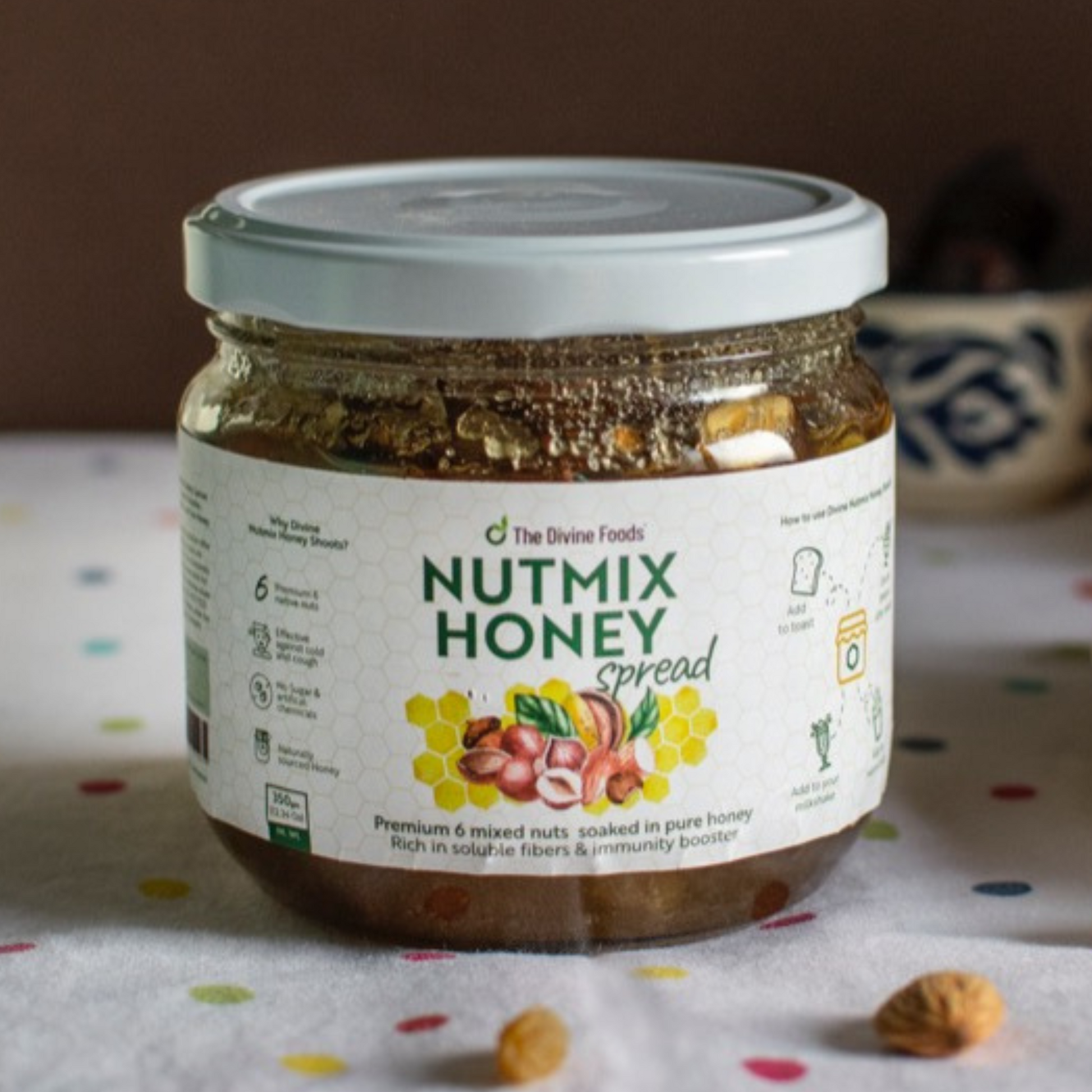 Nut Mix Honey (Made With Premium 5 Nuts & Single Origin Honey) For Immunity Boosting