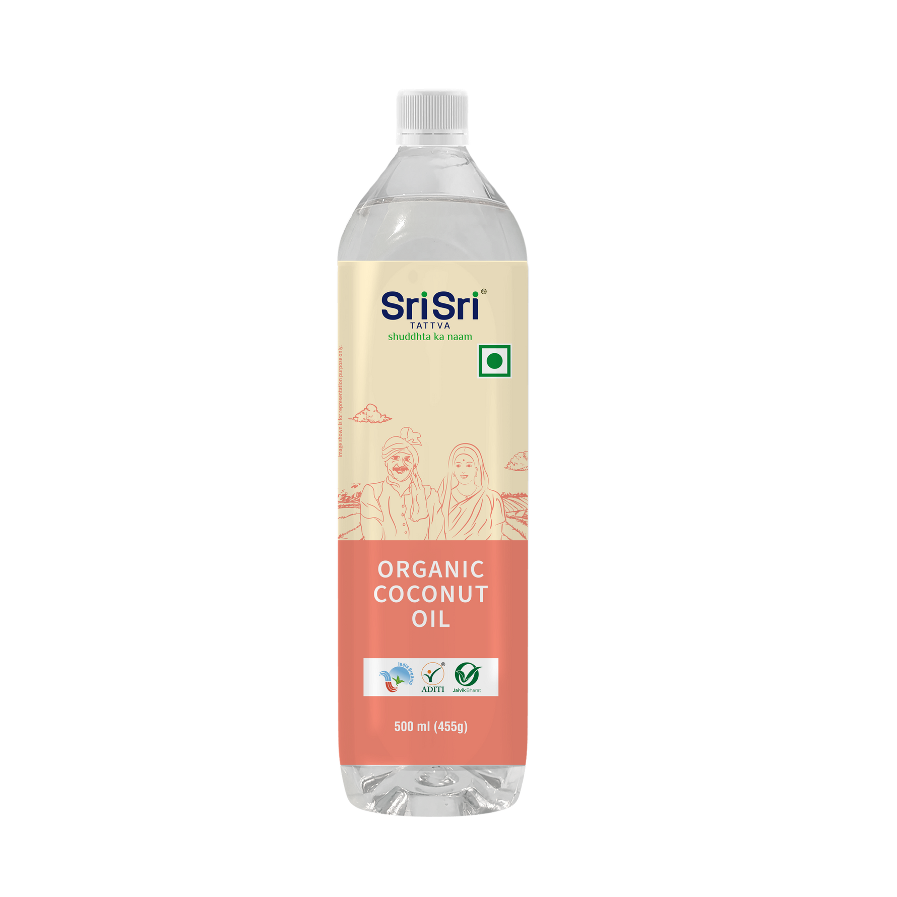 Organic Coconut Oil Bottle - Cold Pressed | Unrefined | 500 ml