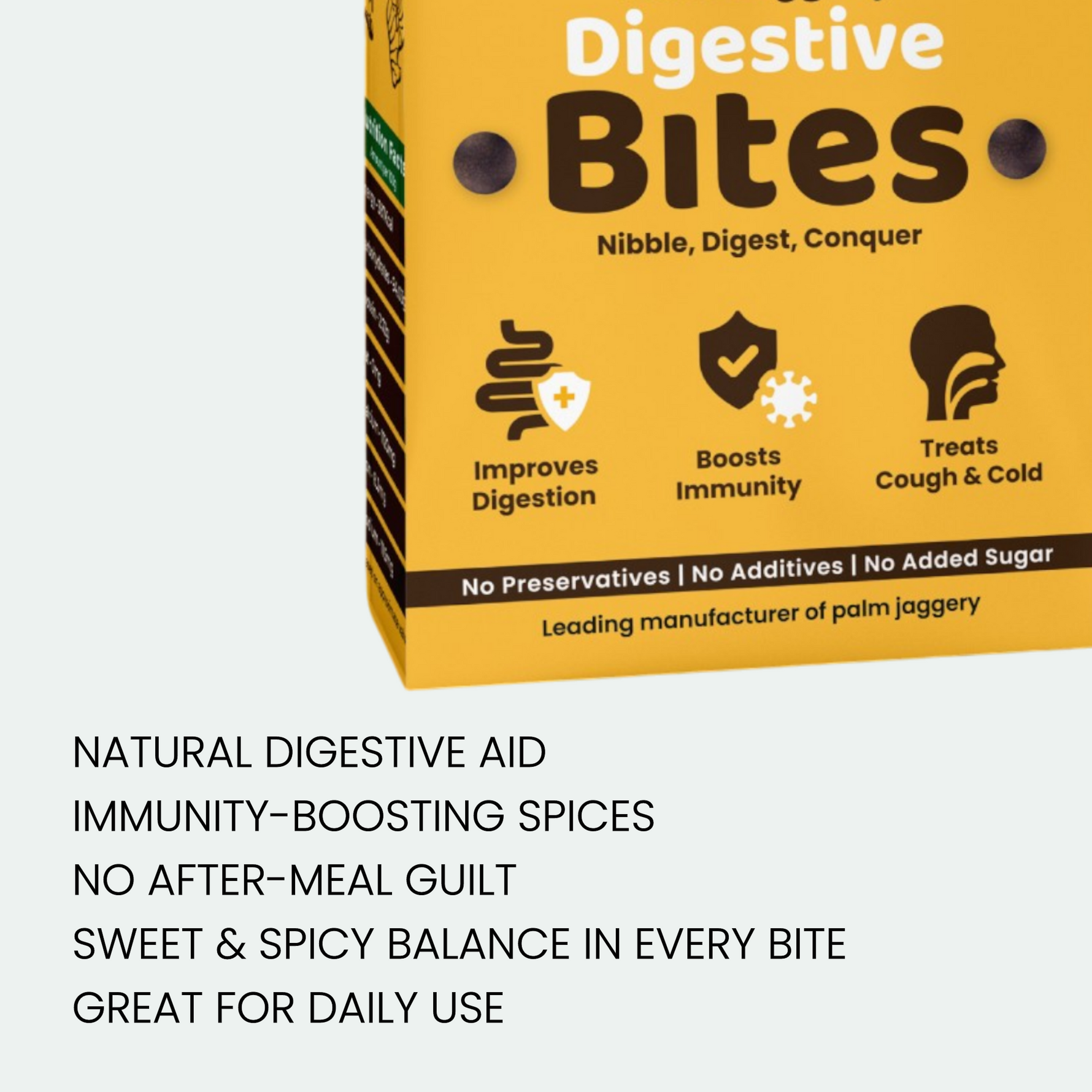 Palm Jaggery Digestive Bites – Natural Digestive Aid with Herbs | Palm Era