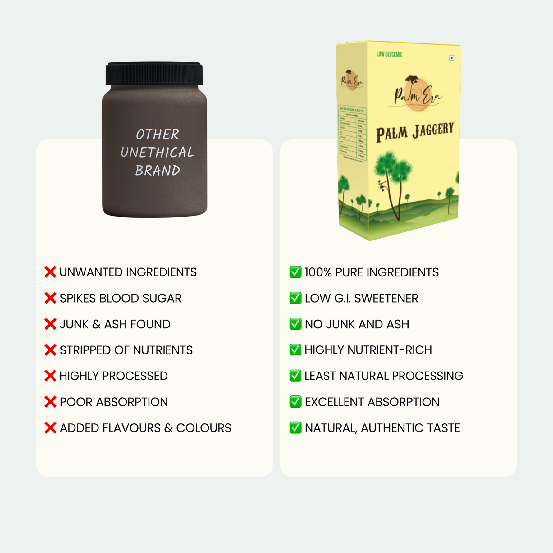 Natural Palm Jaggery Block Sweetener - Pure & Nutrient-Rich