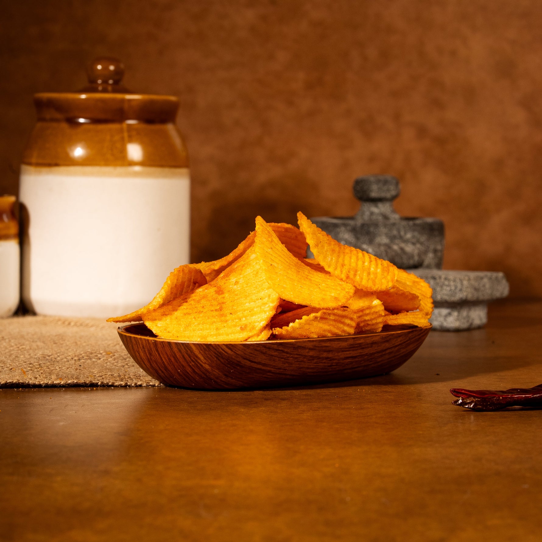 Potato Chips Chilly Tomato