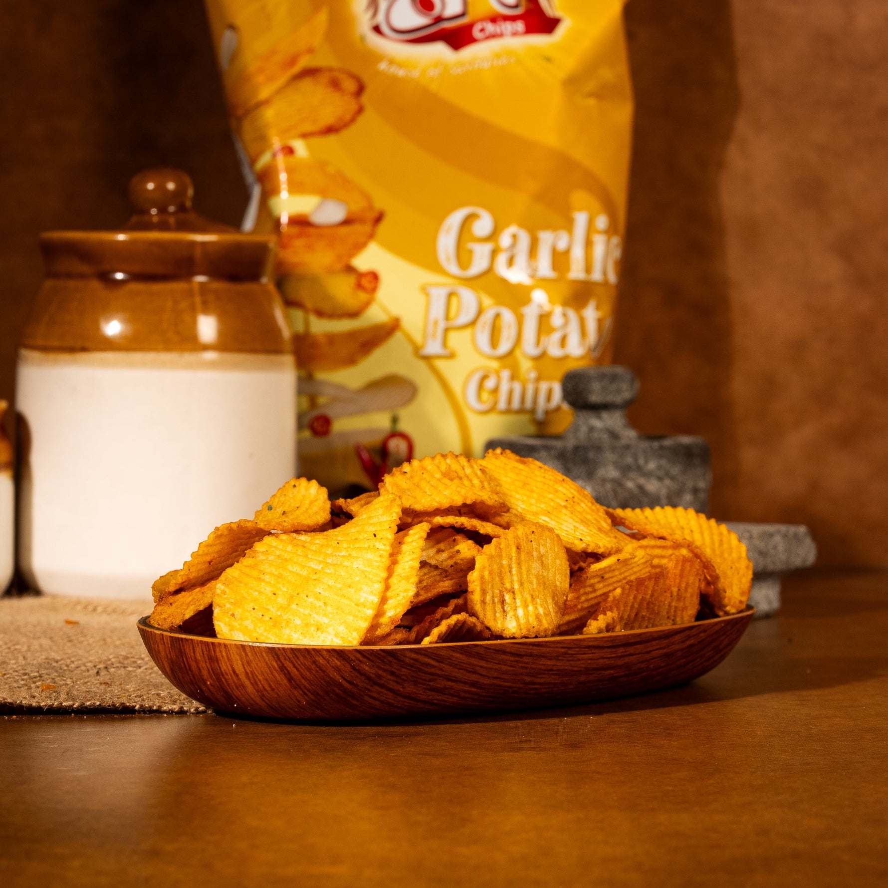 Potato Chips Spicy Garlic - 100g