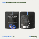 Pack of 2 Herbal Flower Teas | Hibiscus Tea & Blue Pea Tea | 120 Servings