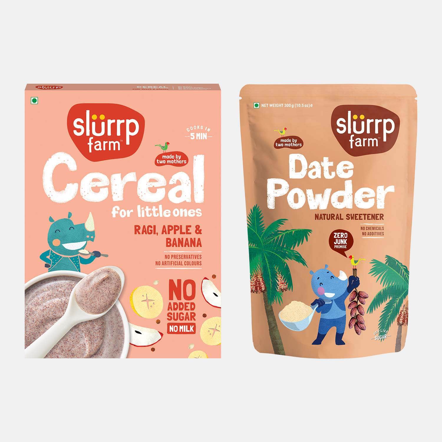 Ragi, Apple & Banana Cereal and Date powder Combo