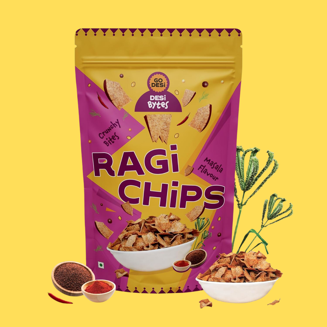 Baked Ragi Chips | All-day Snacks | Namkeen - 250 gms