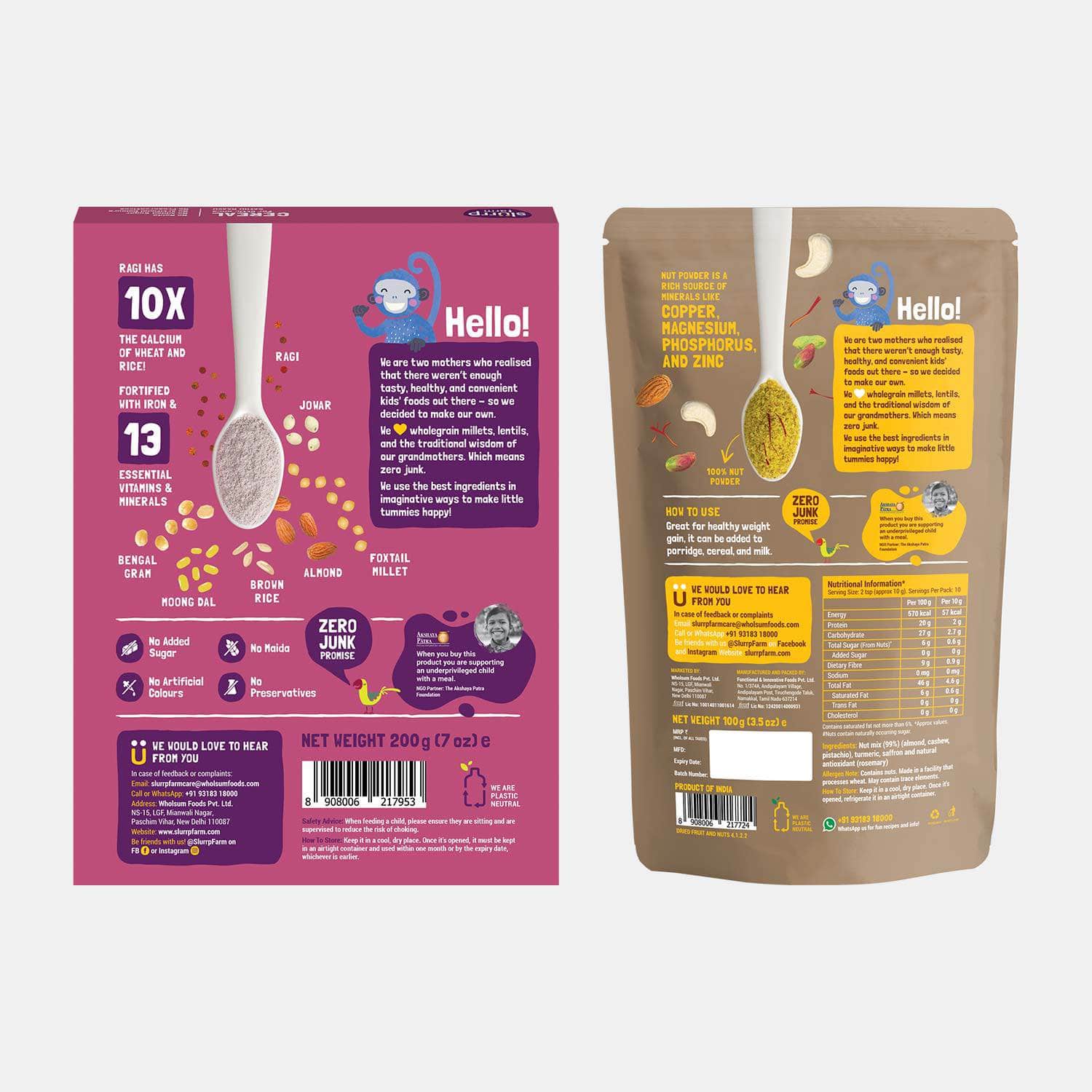 Sathu Maavu Porridge Mix and Nut Powder Combo