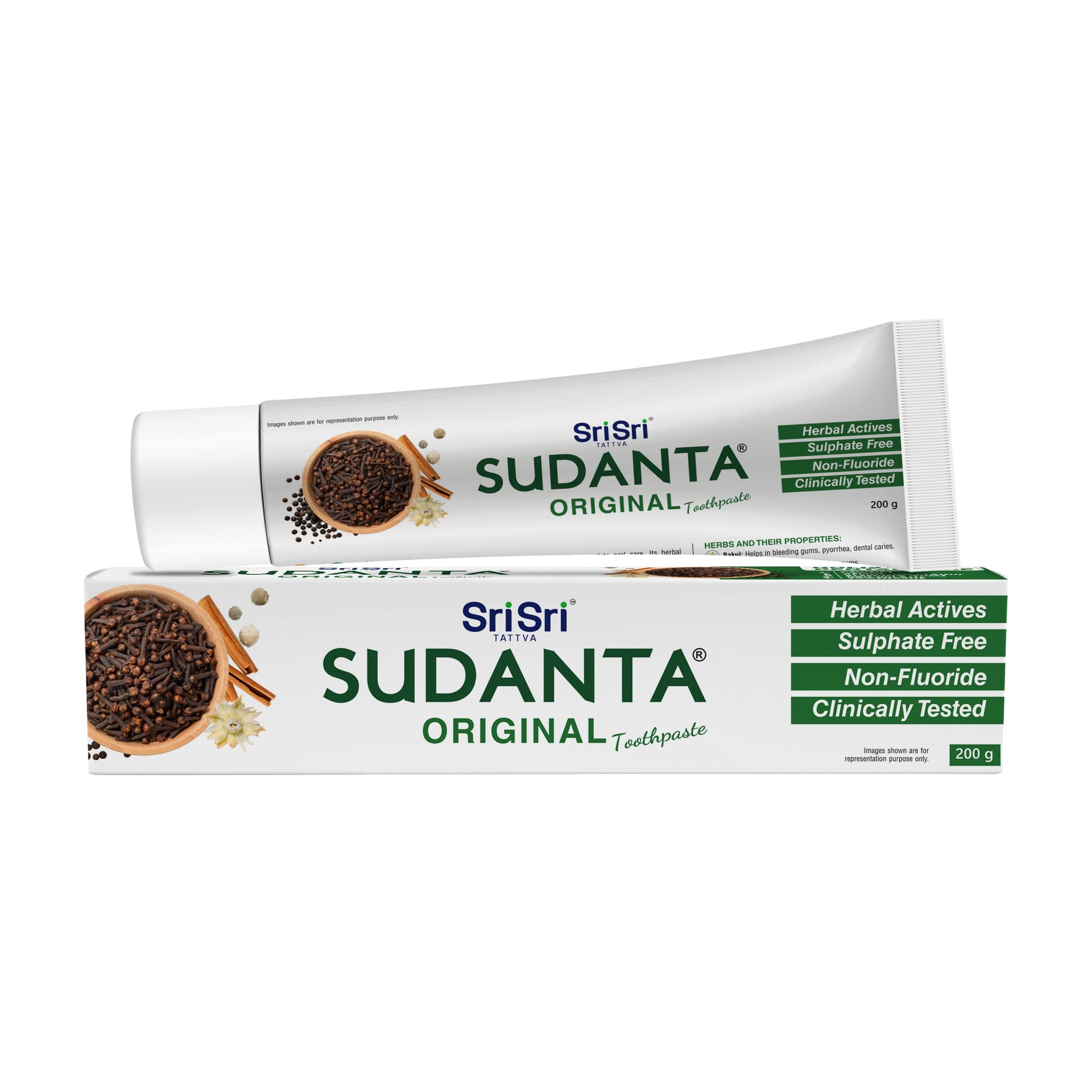Sudanta Original Toothpaste | Non - Fluoride | 100% Vegetarian | 200 g
