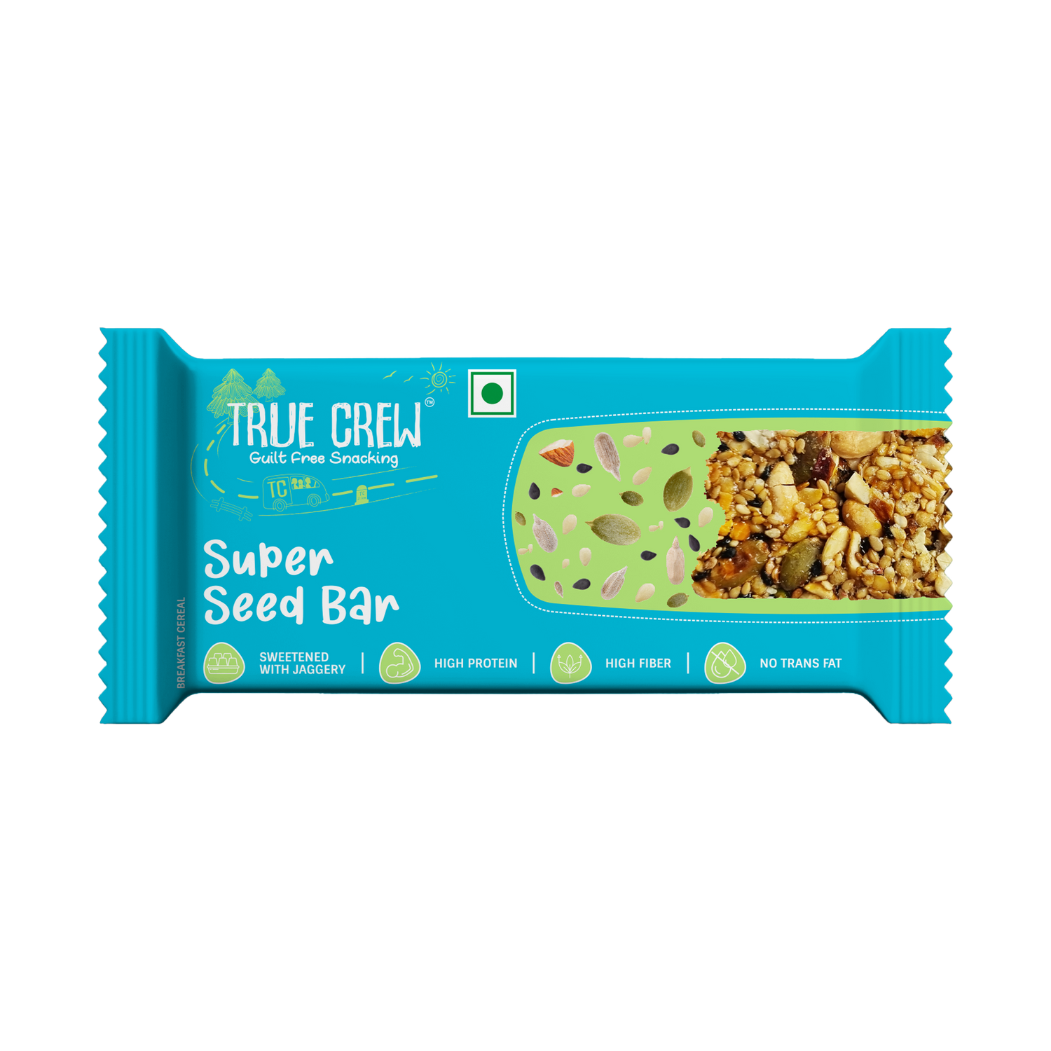 TRUE CREW - Super Seed Bar, 25 g Each (Pack of 10)