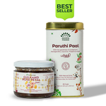 Super Seller Combo = Paruthi Paal (Cotton Seed Instant Latte Mix) + Gulkand Honey (With Cooling Properties)