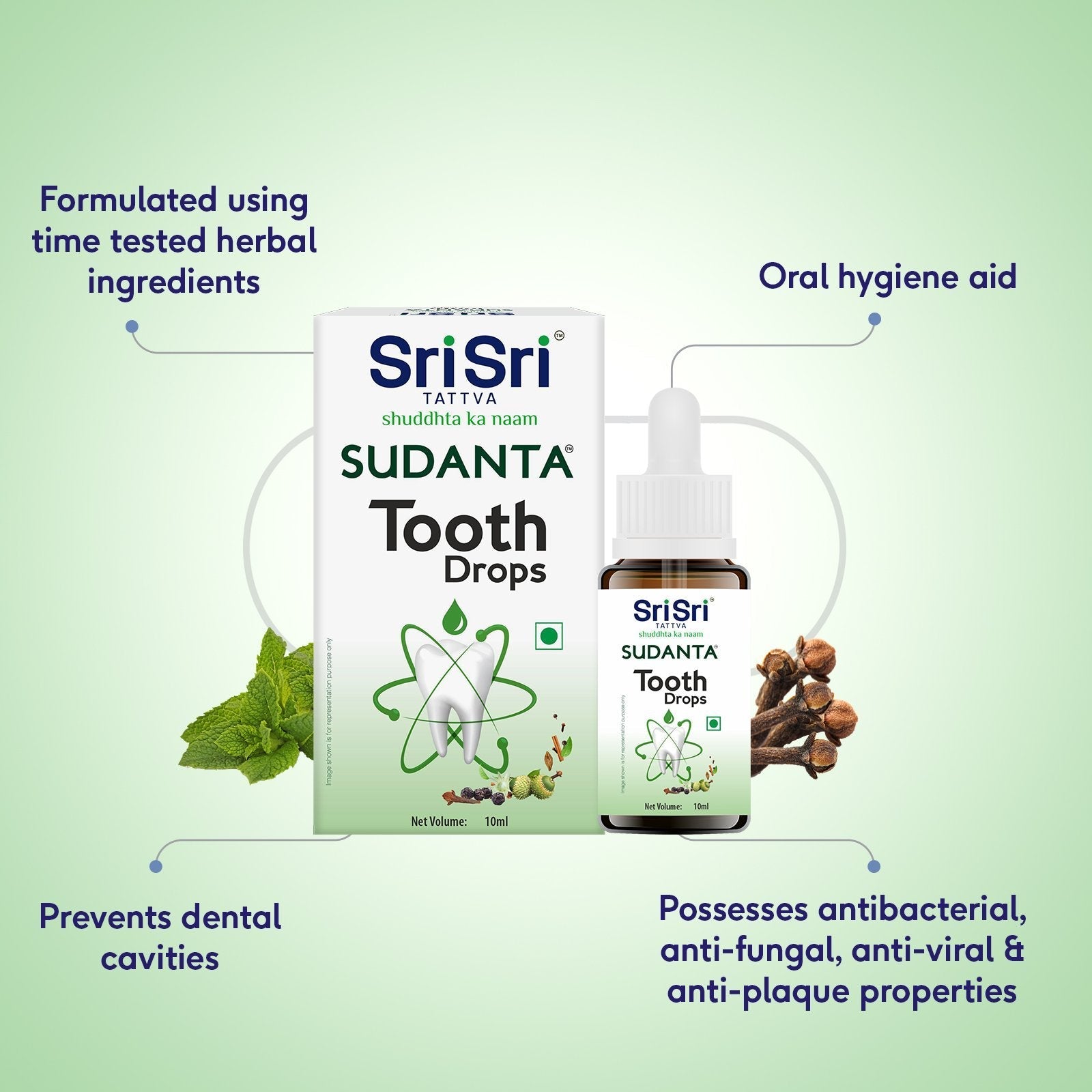 Sudanta Tooth Drops | One Solution For All Your Dental Problems | Natural Oral Protection | 10 ml