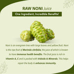 Raw Noni Juice - Holistic Health | Anti-inflammatory, Antioxidant, Immune Enhancing, Rich In Biotin & Vitamin C | 1 L