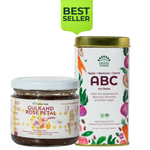 Divine Skin Glow Combo = Natural ABC latte Milk Mix (Apple+Beetroot+Carrot) + Gulkand (With Cooling Properties)