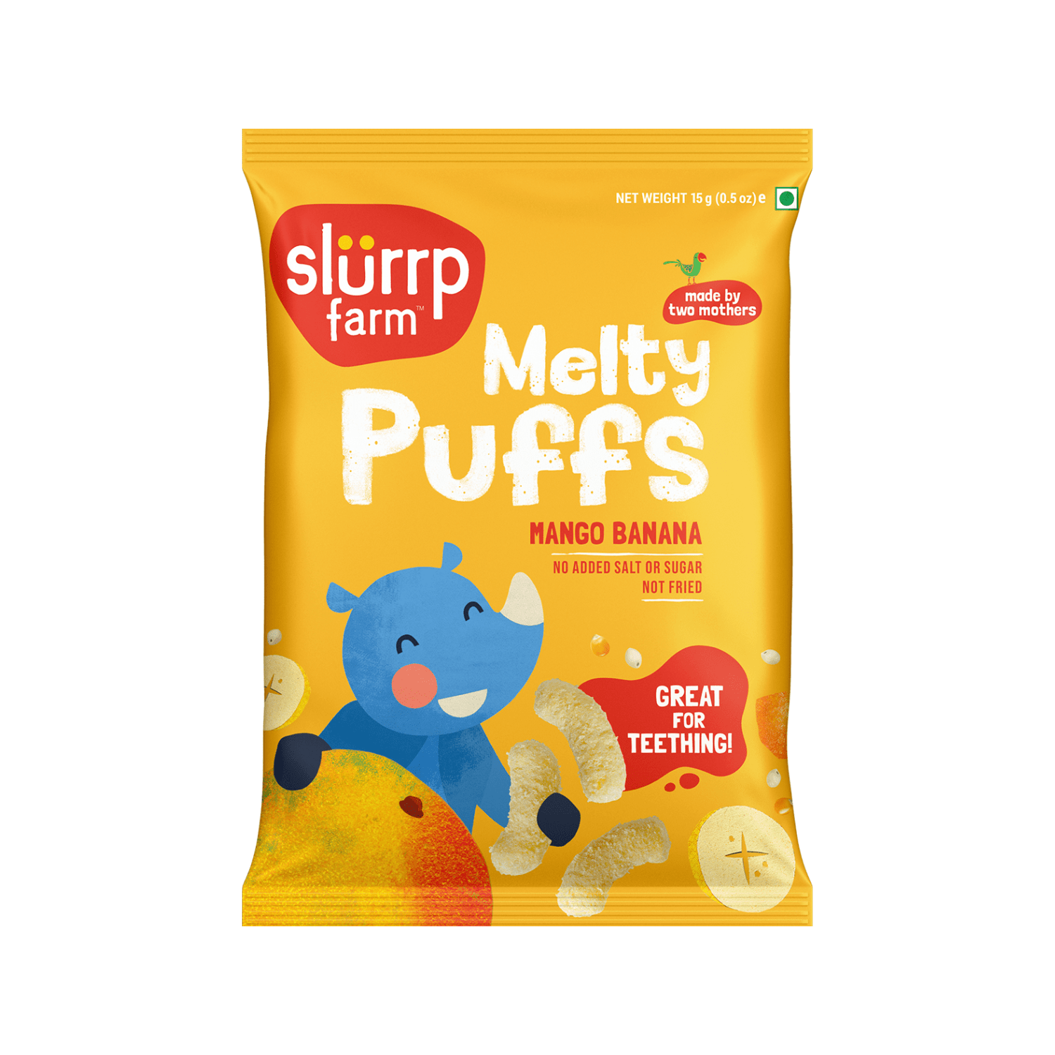 Teething Millet Puffs - Mango & Banana Flavour